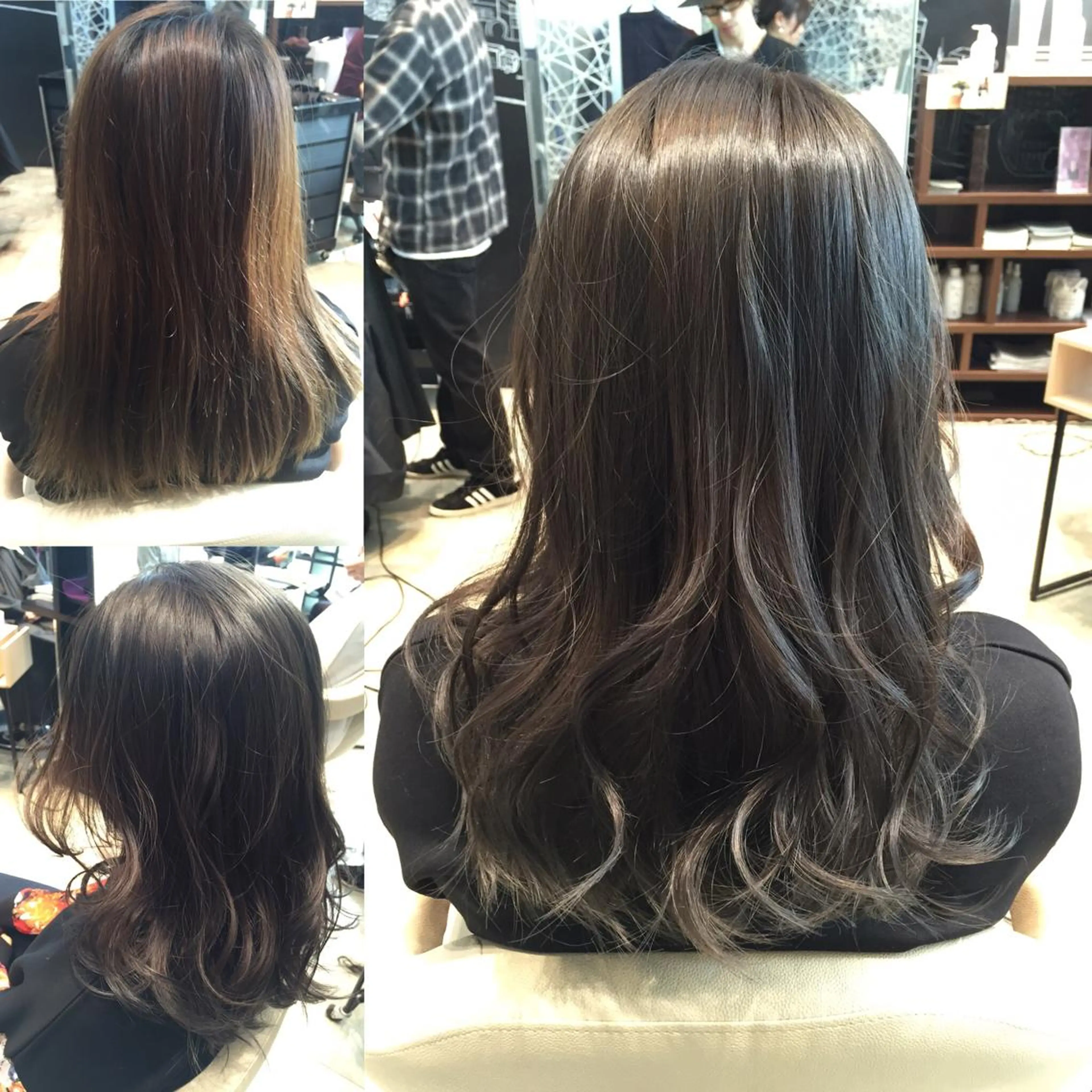 ミディアム セミロング ロング カラー イルミナカラー Re:ta KANZOのヘアスタイル