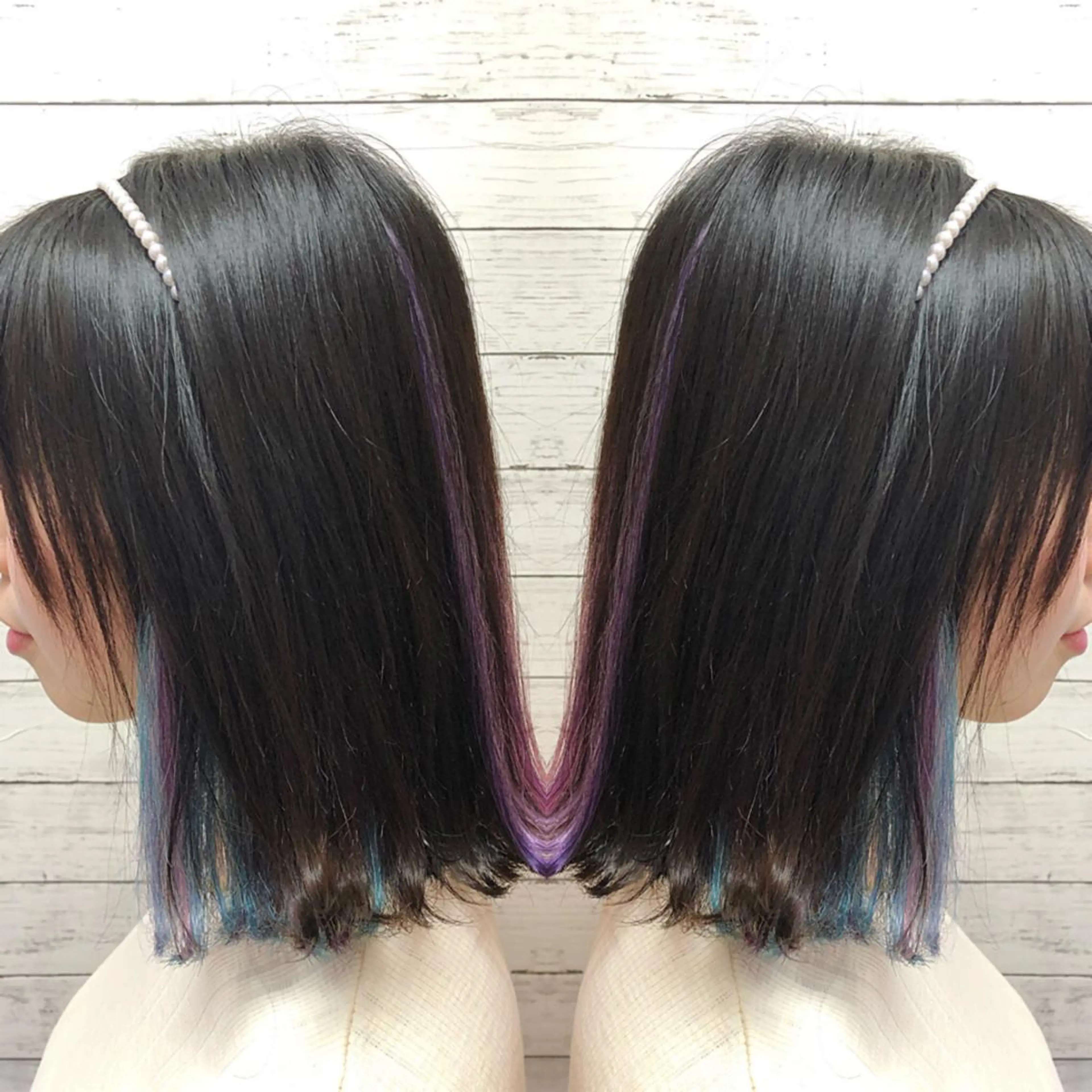 ミディアム カット ヘアカラー エクステ 韓国ヘア🤍髪質改善 🇰🇷AKANEのヘアスタイル