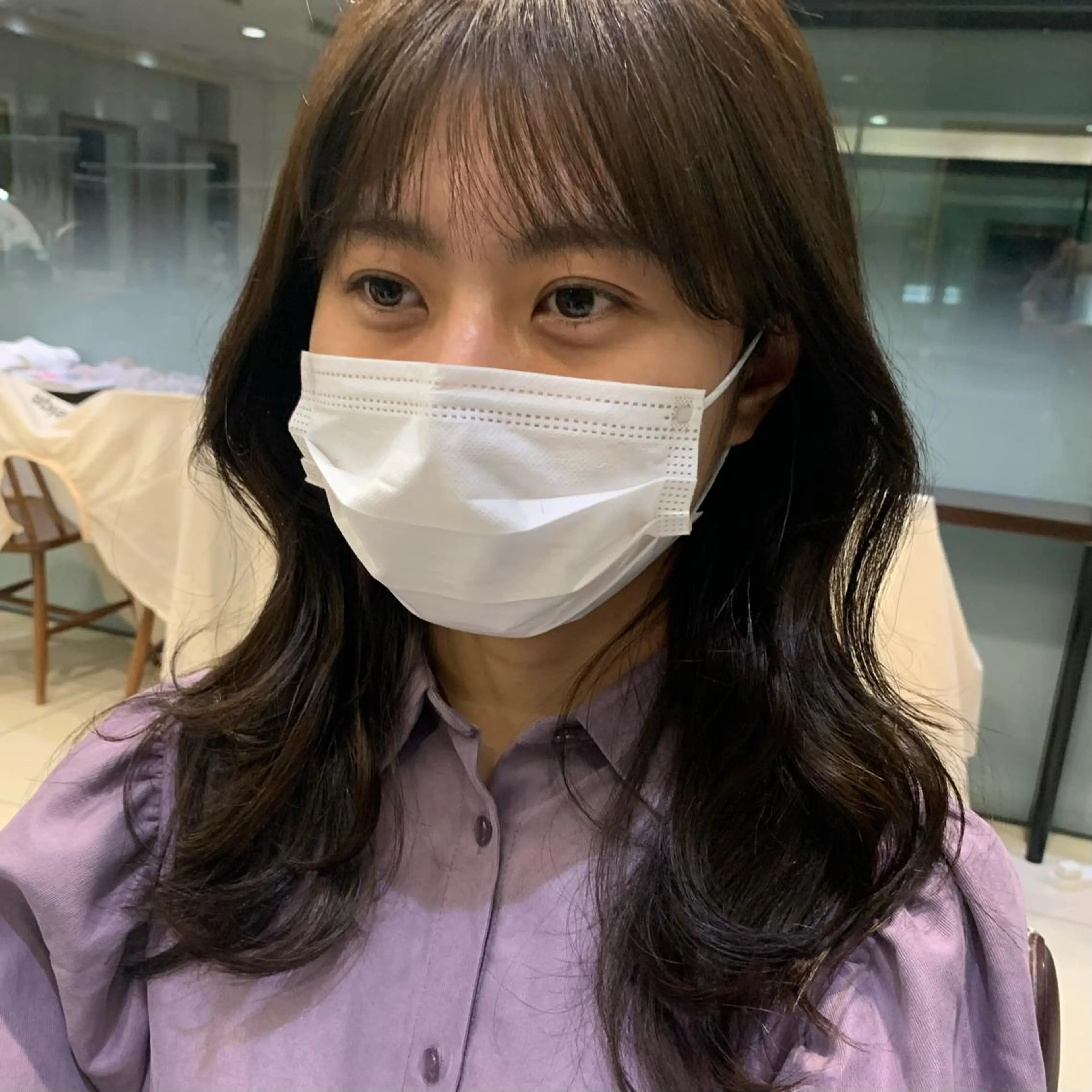 ロング くびれヘア レイヤーカット タンバルモリパーマ 礒井メンキのヘアスタイル