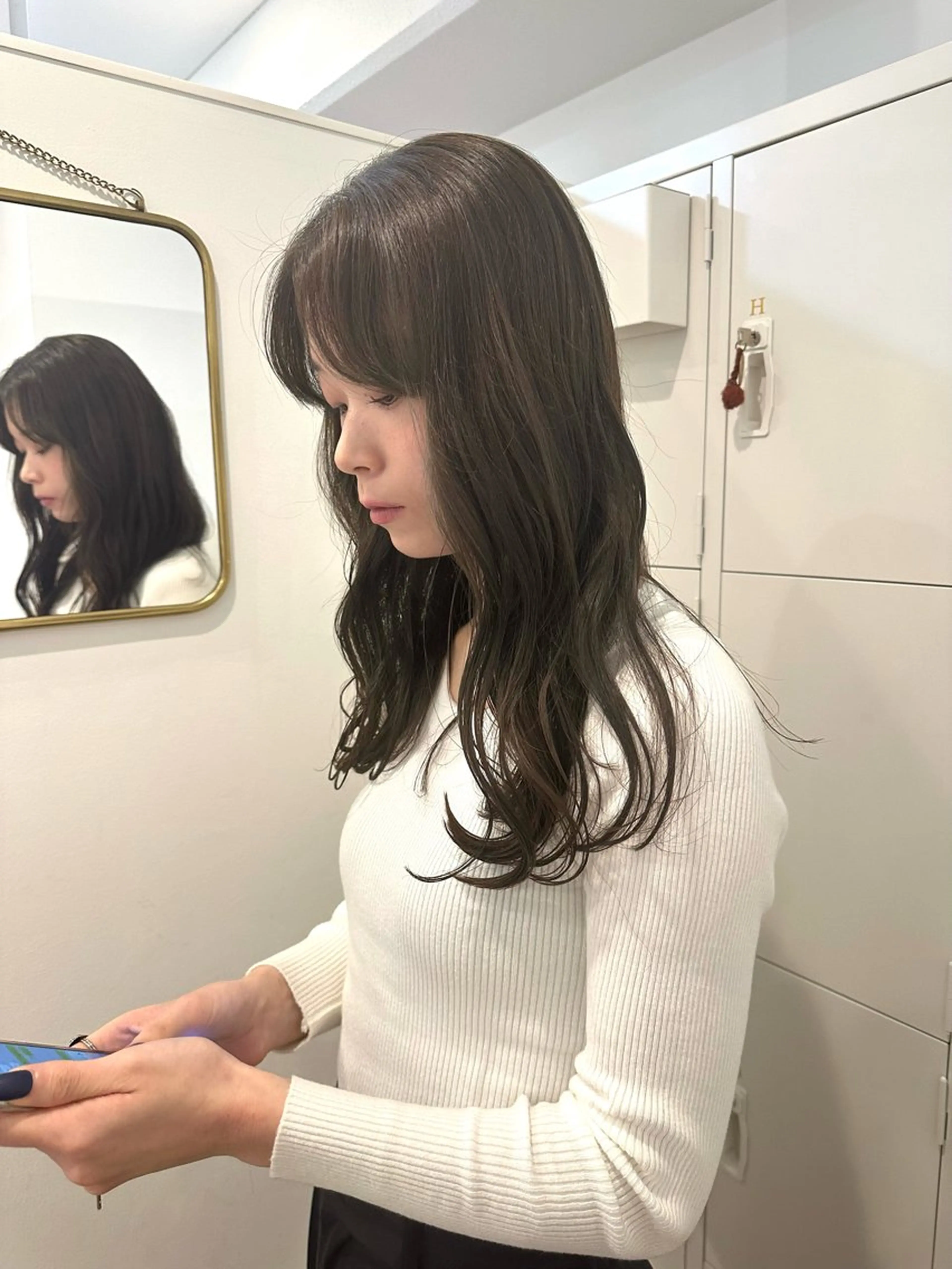 ロング カラー ダブルカラー ヘアカラー 梅田/柔らかカラー/ オオハシ リナコのヘアスタイル