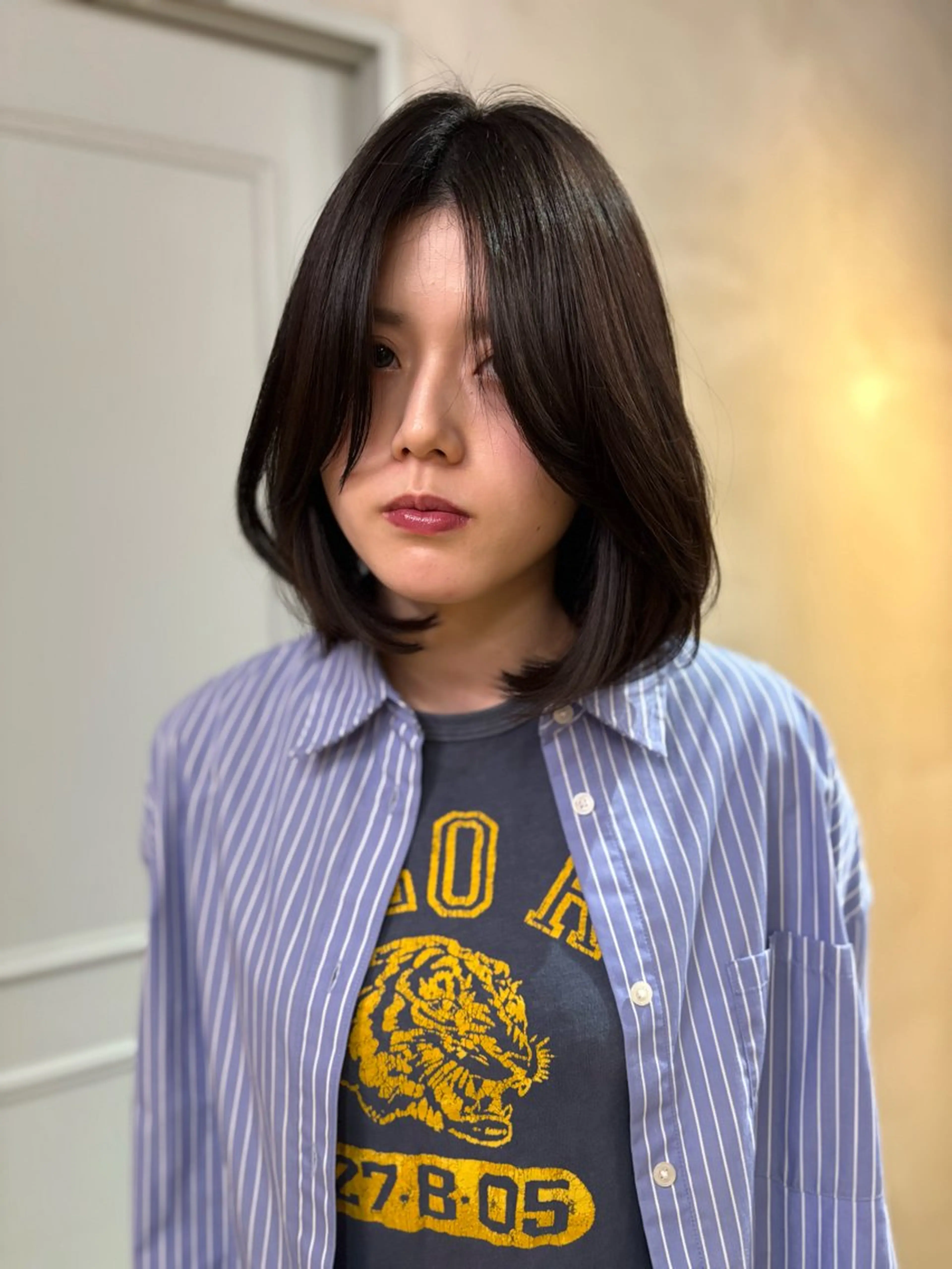 ミディアム とびまつ /ショート/脱白髪染のヘアスタイル