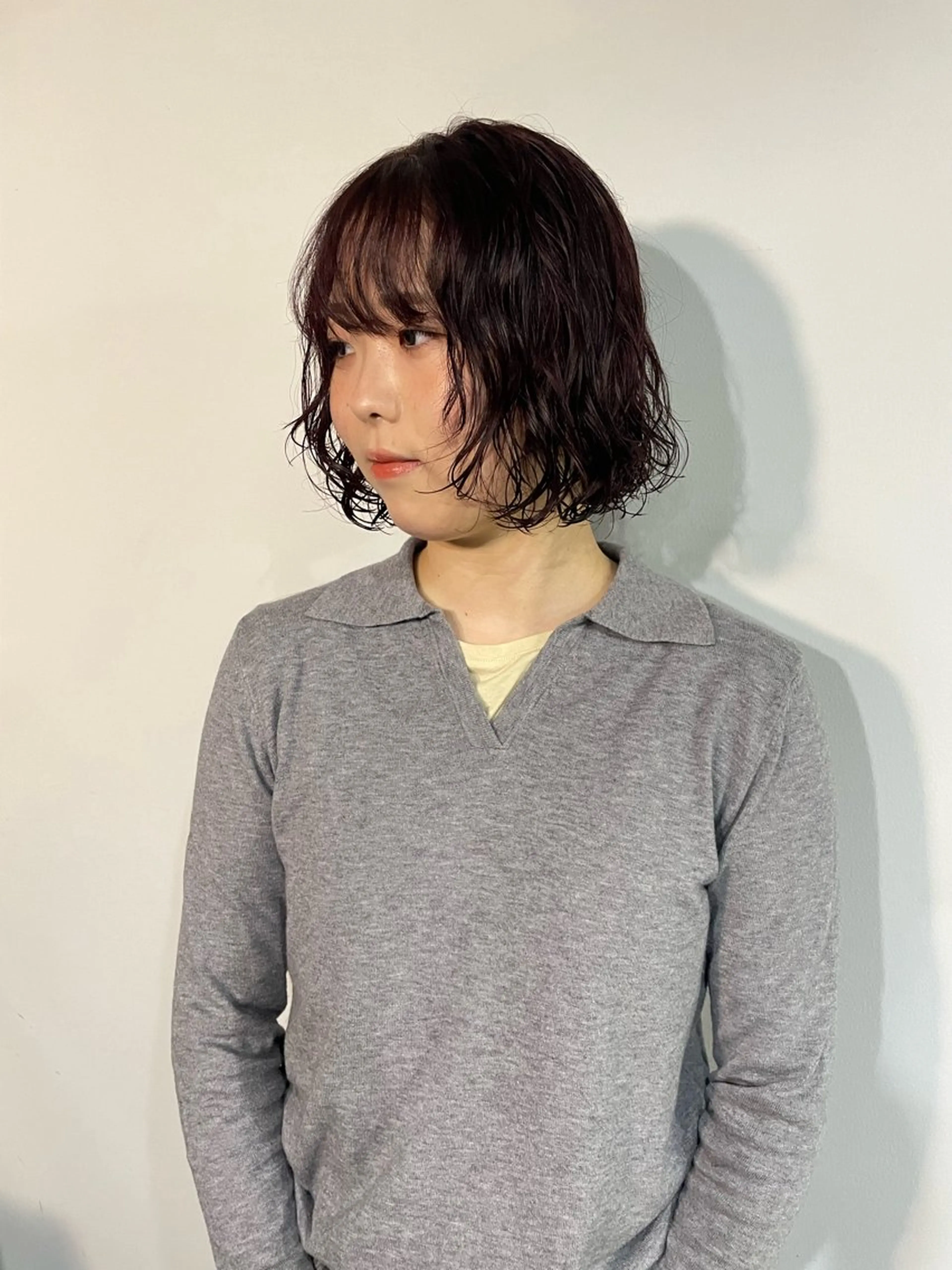 ショート パーマ パーマ カットモデル/ ハイトーン/ゆうあのヘアスタイル