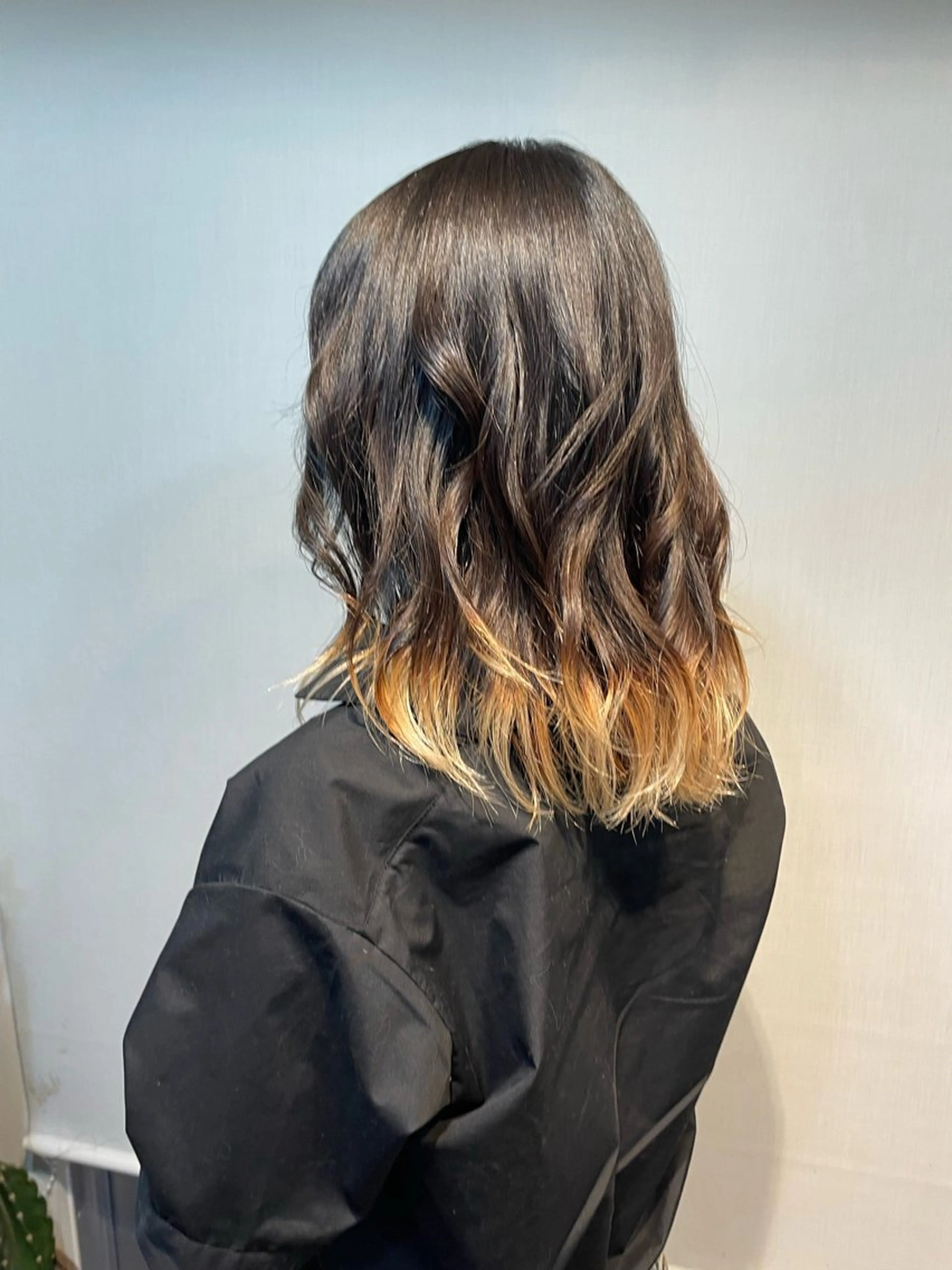 部分ブリーチの写真