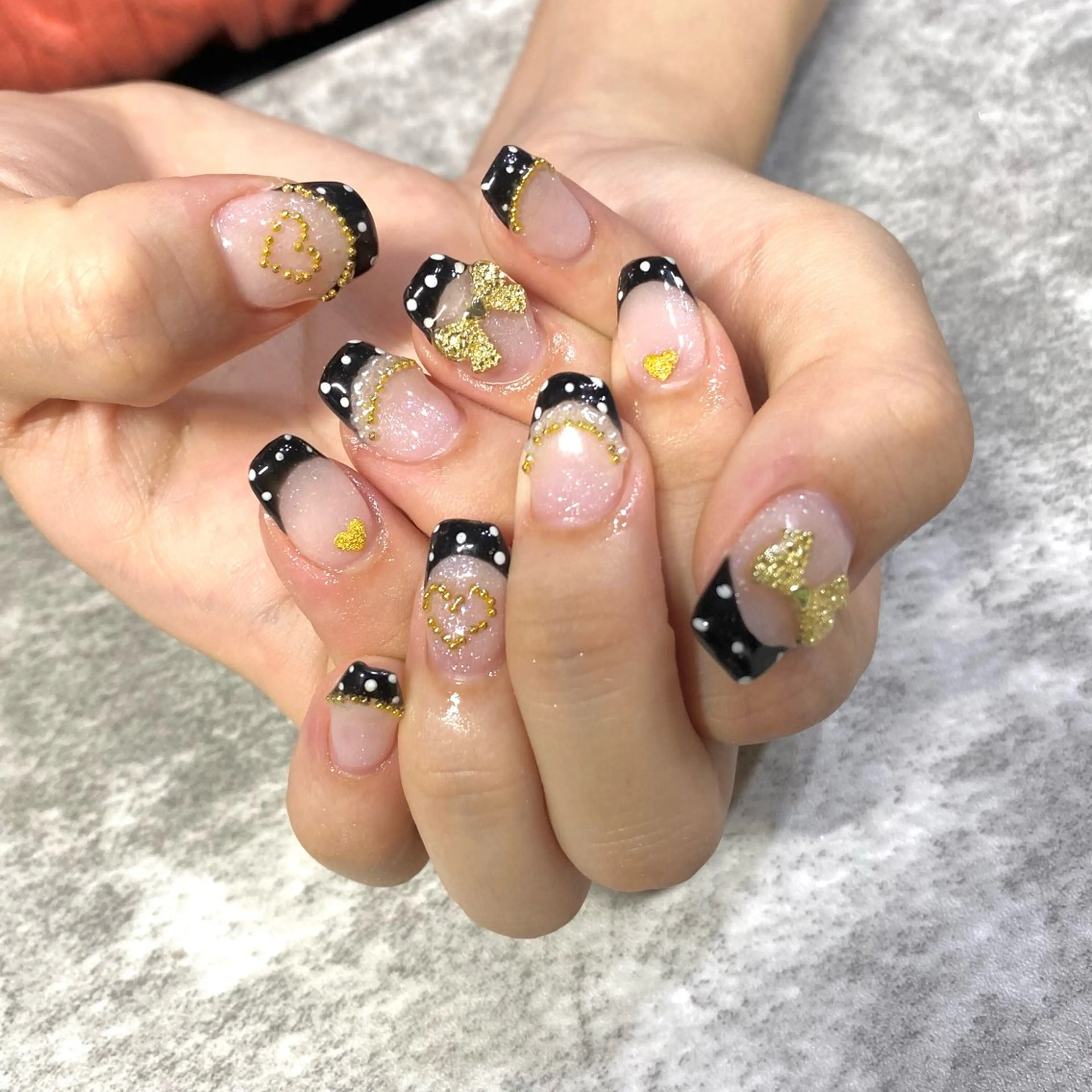 ネイル ドット フレンチネイル ハンドネイル ★Rinail... .のネイルデザイン