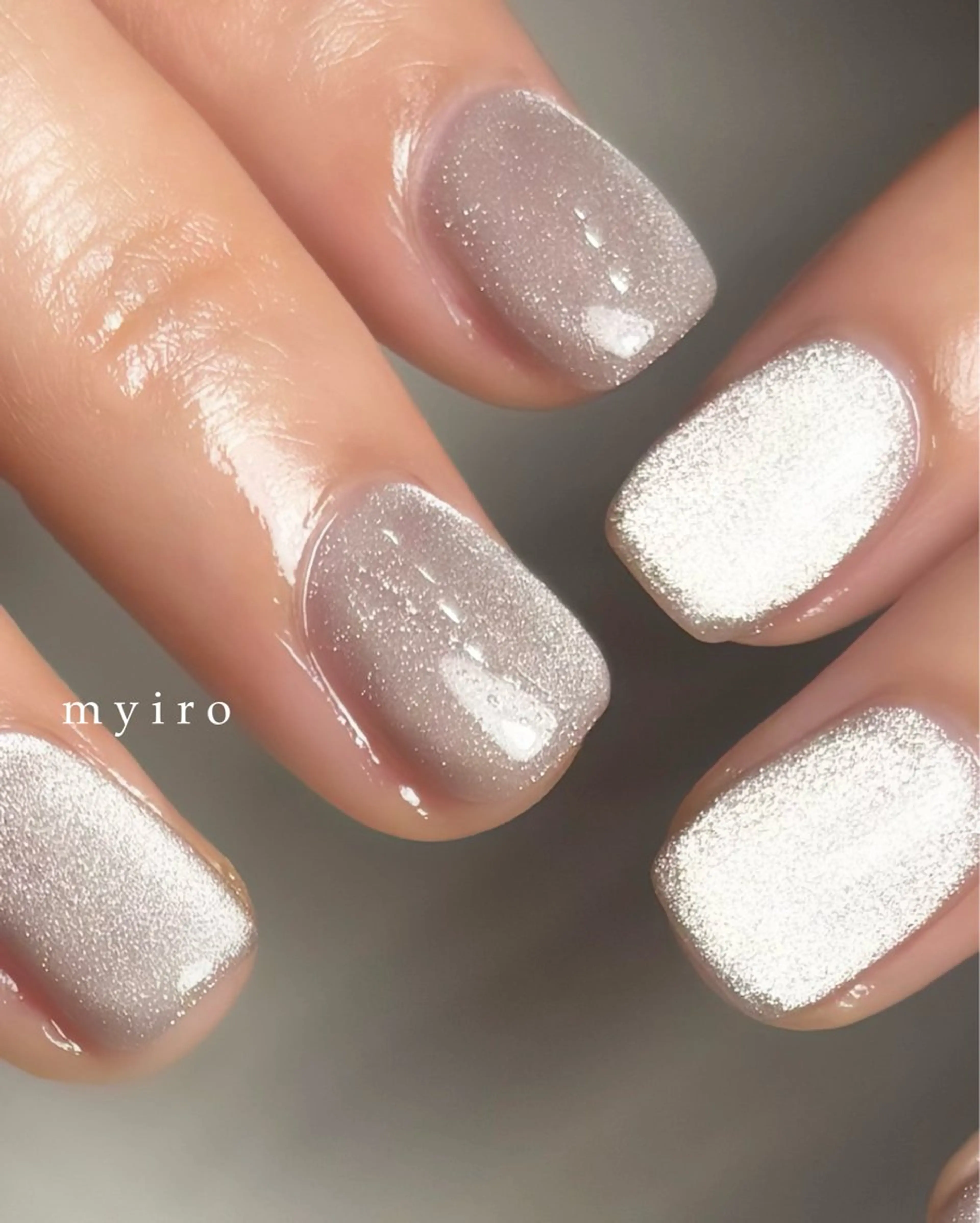 ネイル アートネイル マグネットネイル ハンドネイル myiro【マイロ】 林のネイルデザイン