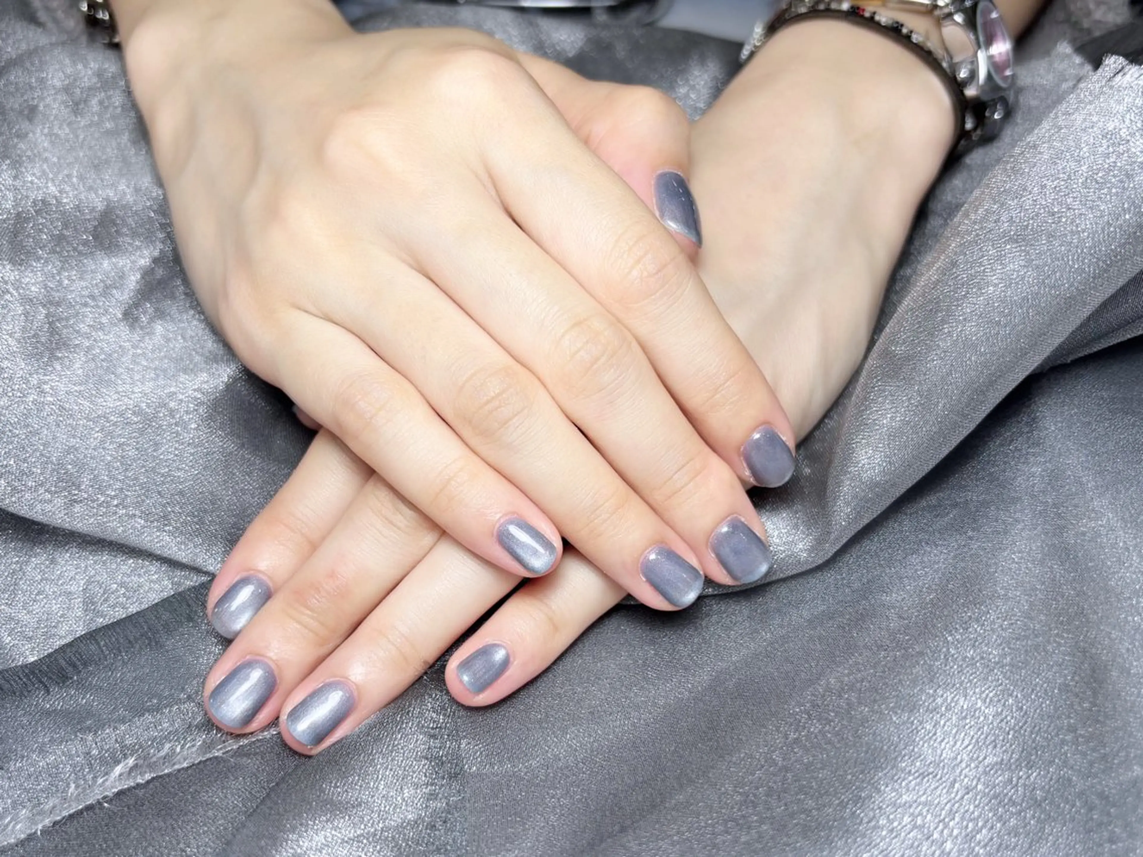 ネイル ハンドネイル H3 Nail Tsuki🦋💙のネイルデザイン