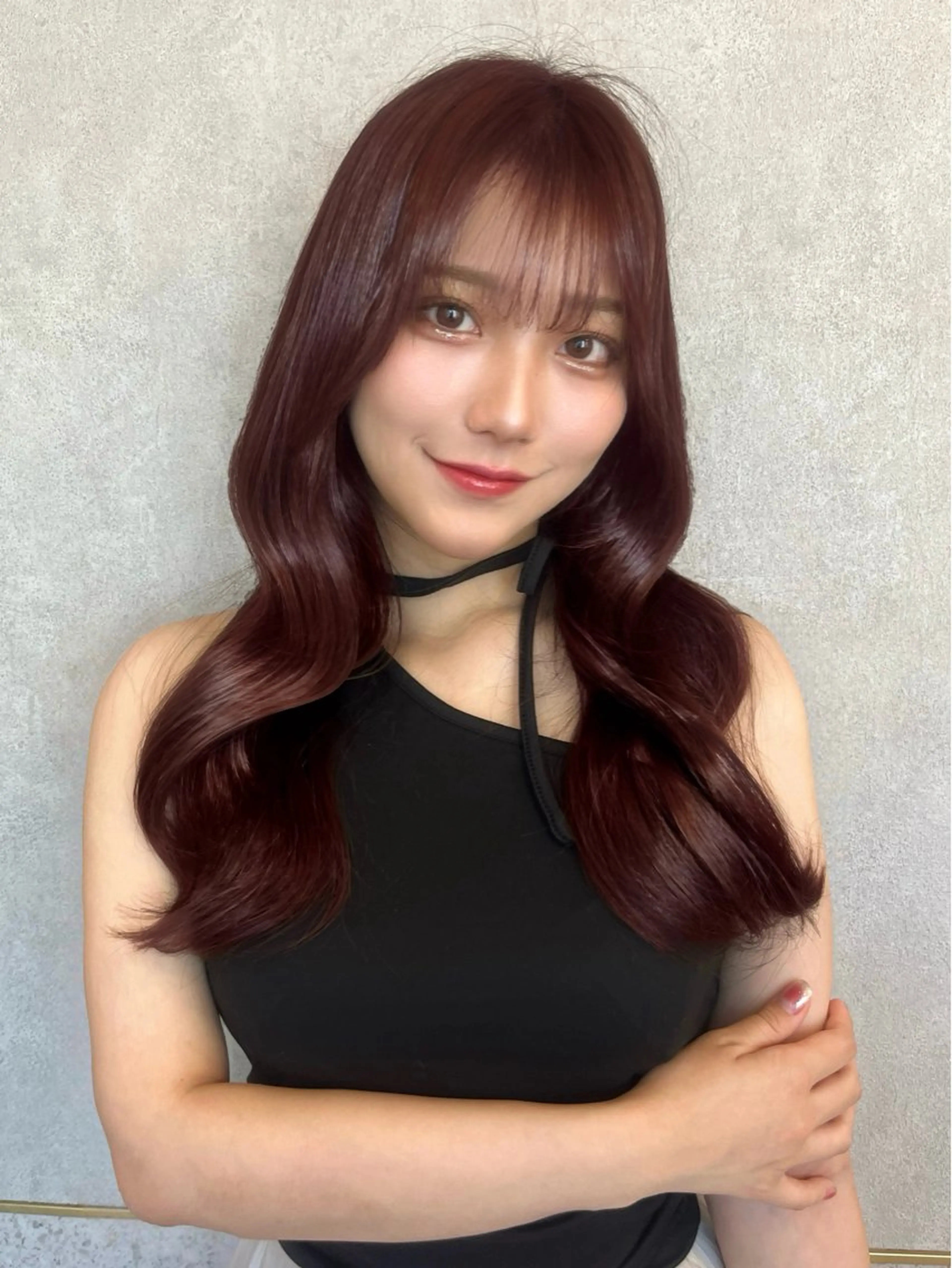 ロング ロング トリートメント ヘアカラー トリートメント 暖色カラー/新宿/韓 国風レイヤー鮫島志穂のヘアスタイル