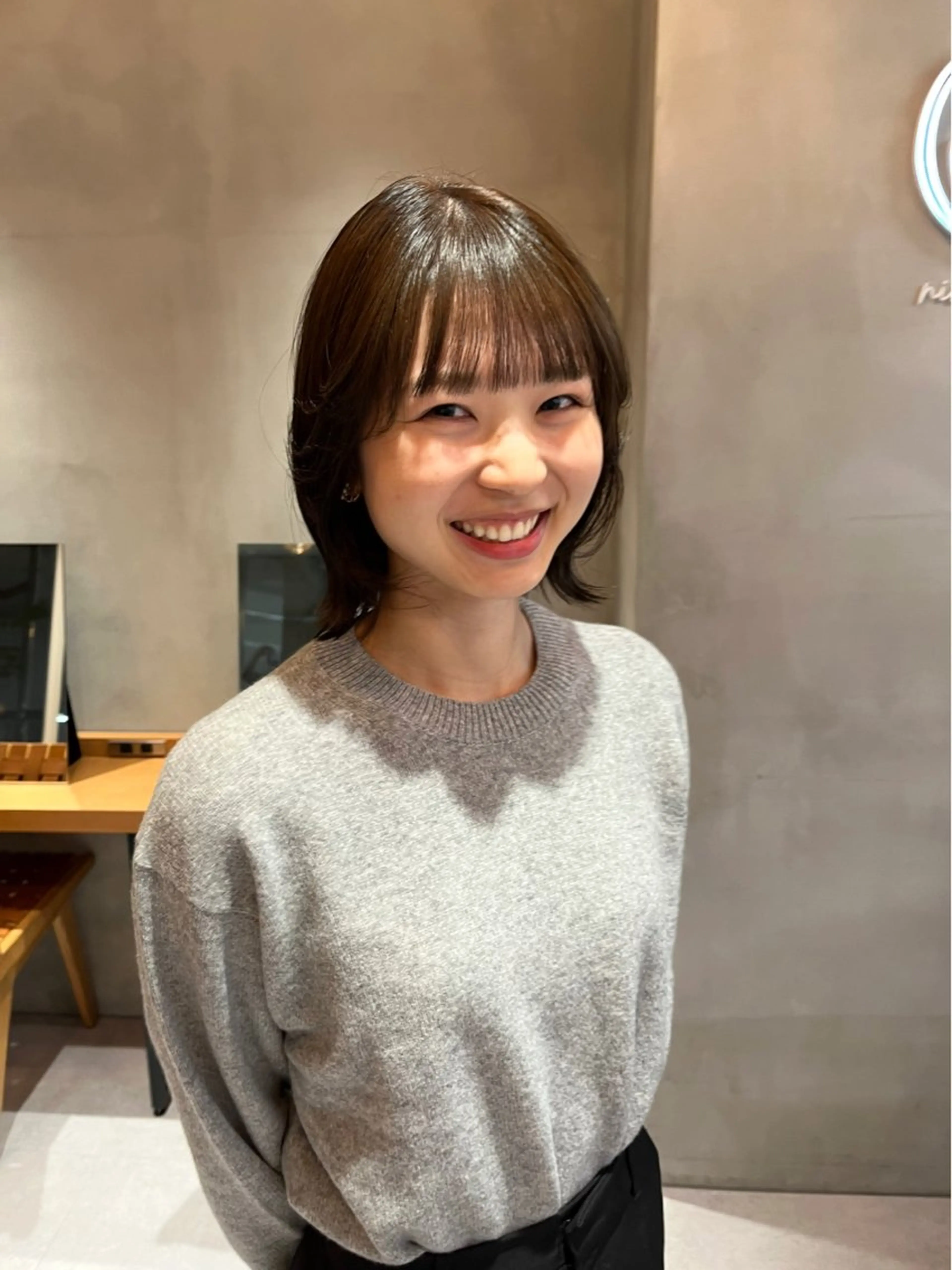 ミディアム カラー ボブ&透明感カラー ♡TOMOEのヘアスタイル