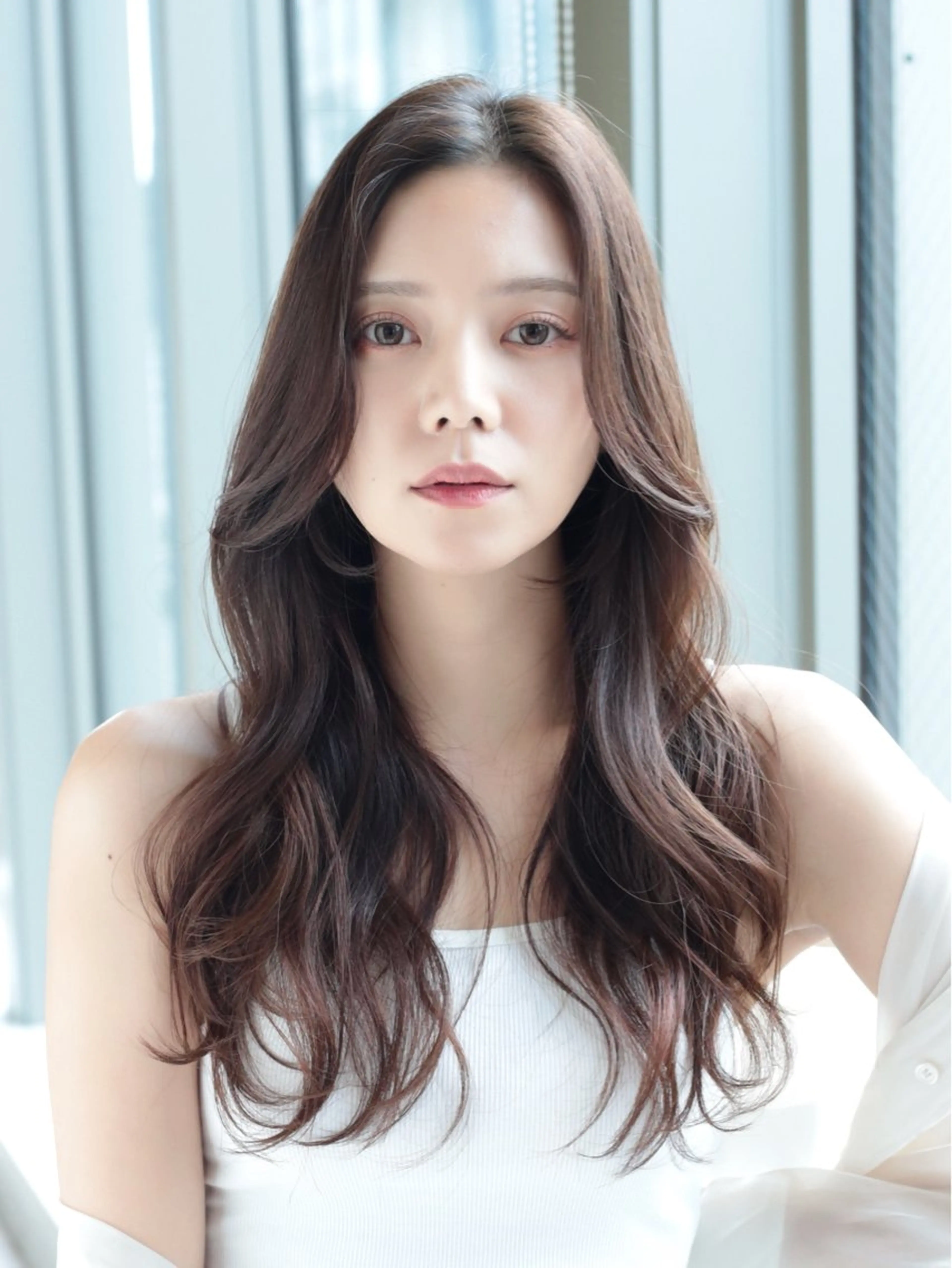 ロング カラー くびれヘア レイヤーカット カット ヘアカラー トリートメント レイヤー/顔周り /透明感🩶高橋大のヘアスタイル