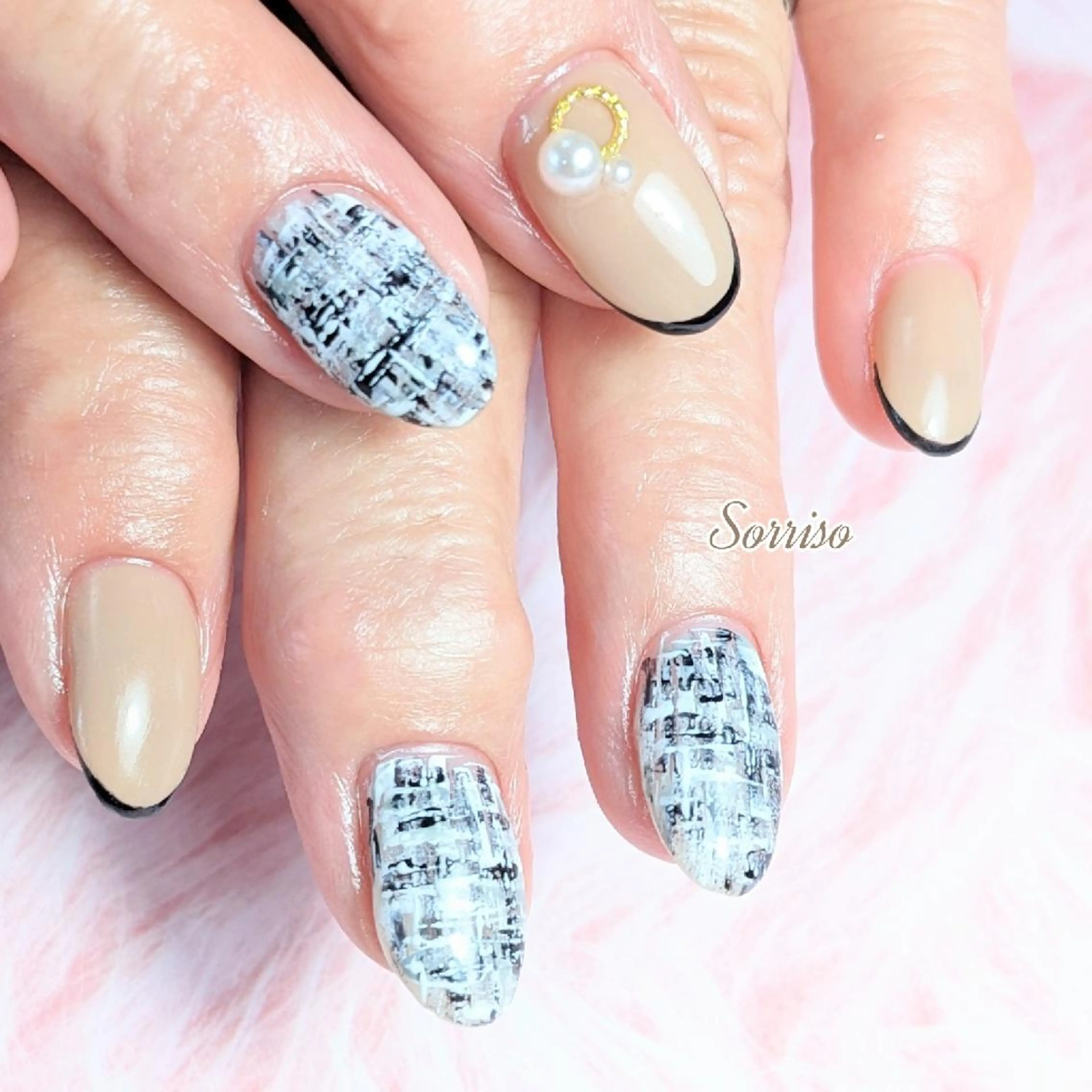 ネイル ツイードネイル 冬ネイル KOYAMA KIMIEのネイルデザイン