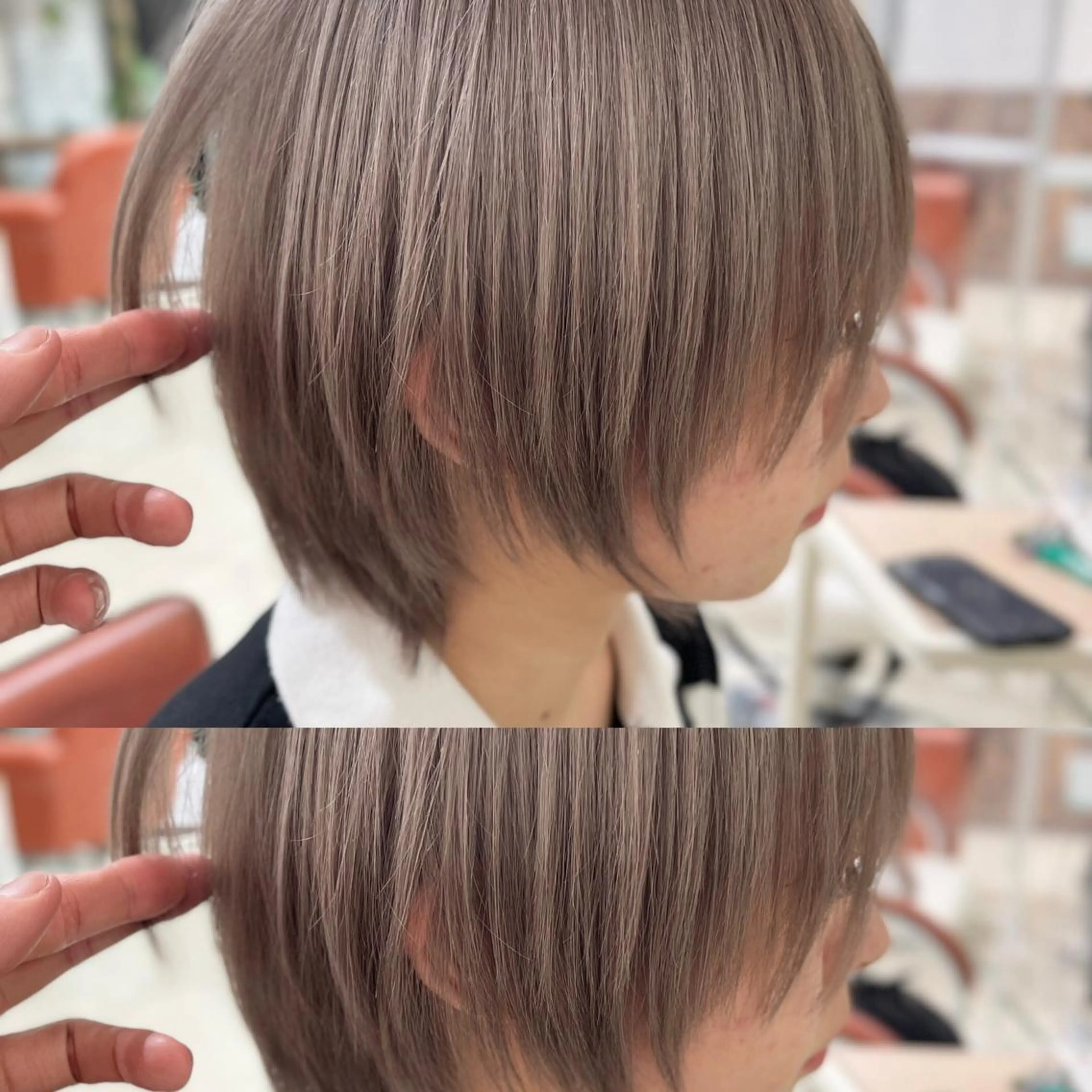 ショート カット ヘアカラー トリートメント Y Uのヘアスタイル