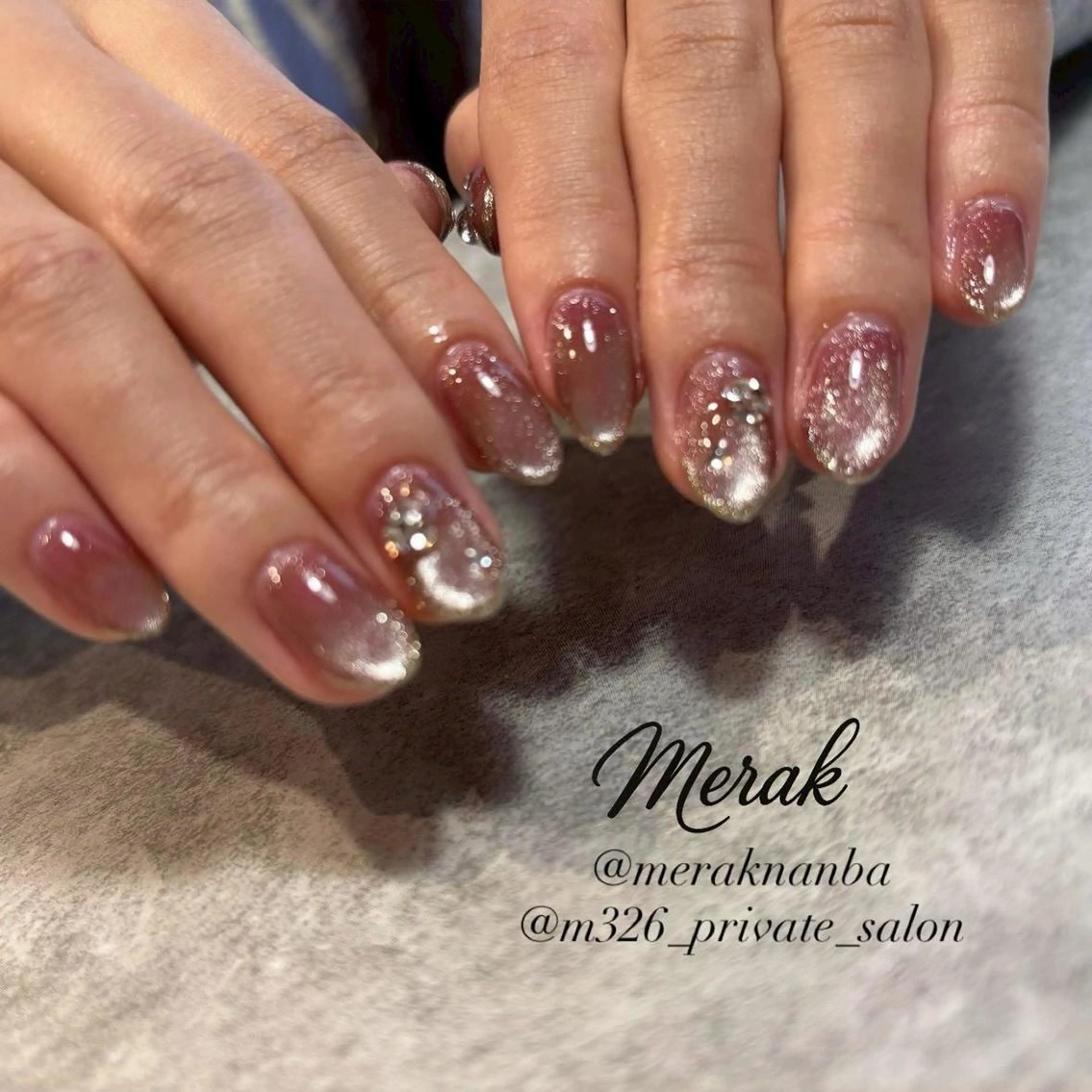 ネイル オーロラネイル ボルドー クリアネイル フラッシュネイル フットネイル Kurobuchi パラジェル長さだしのネイルデザイン