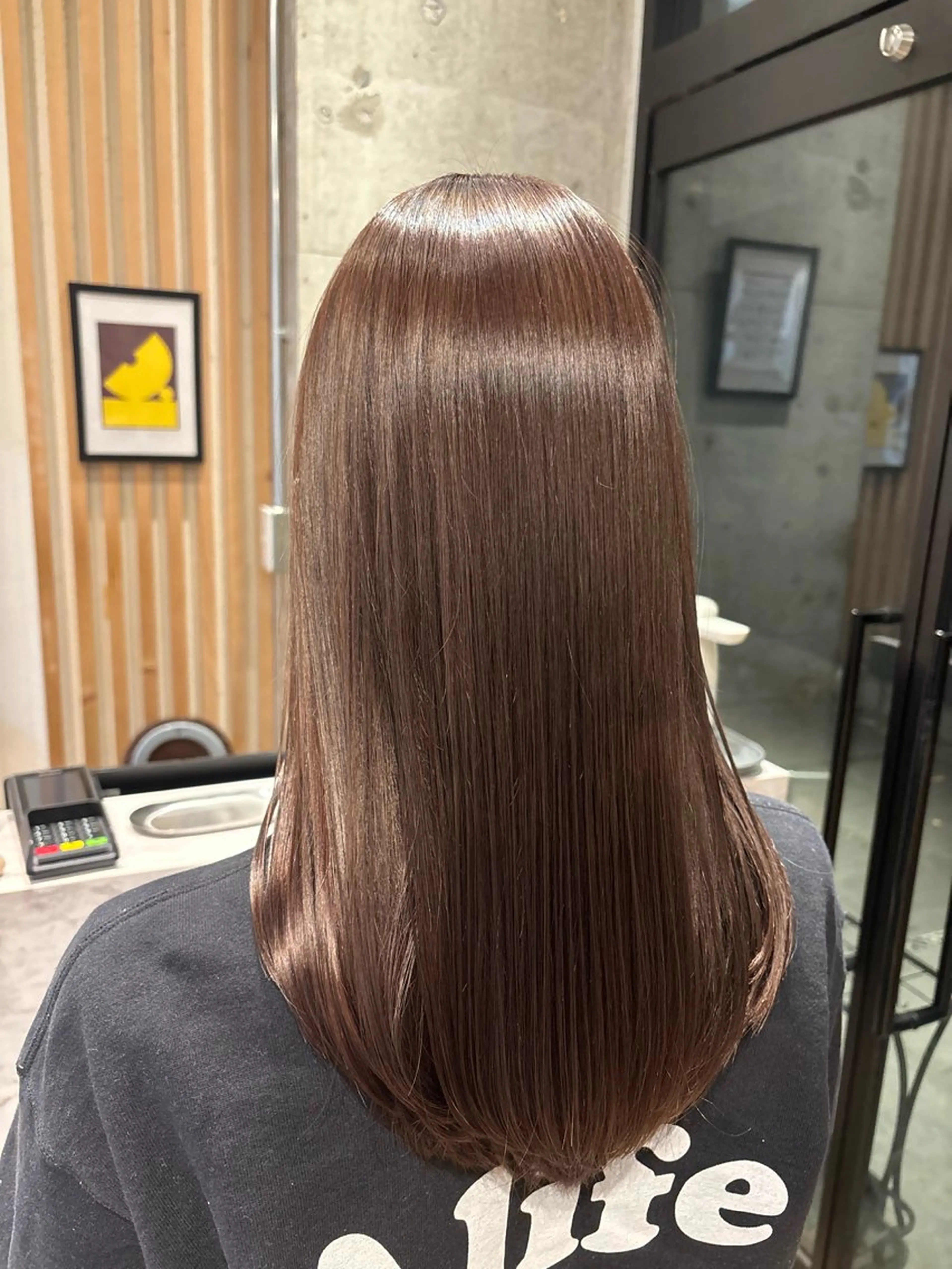 セミロング ヘアカラー トリートメント 透明感カラー🤎/ ツヤカラー/さくらのヘアスタイル