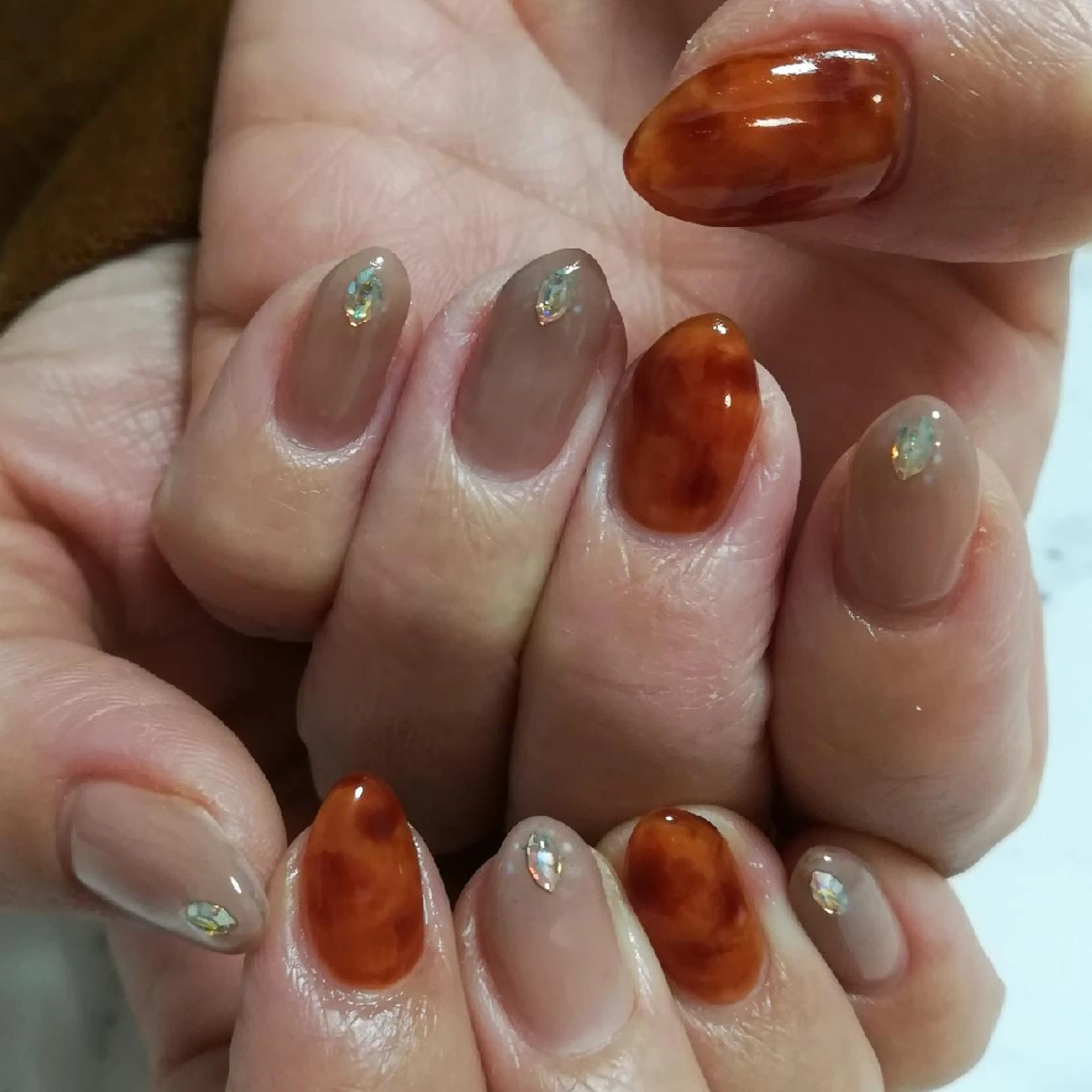 ネイル べっ甲ネイル reve あやののネイルデザイン