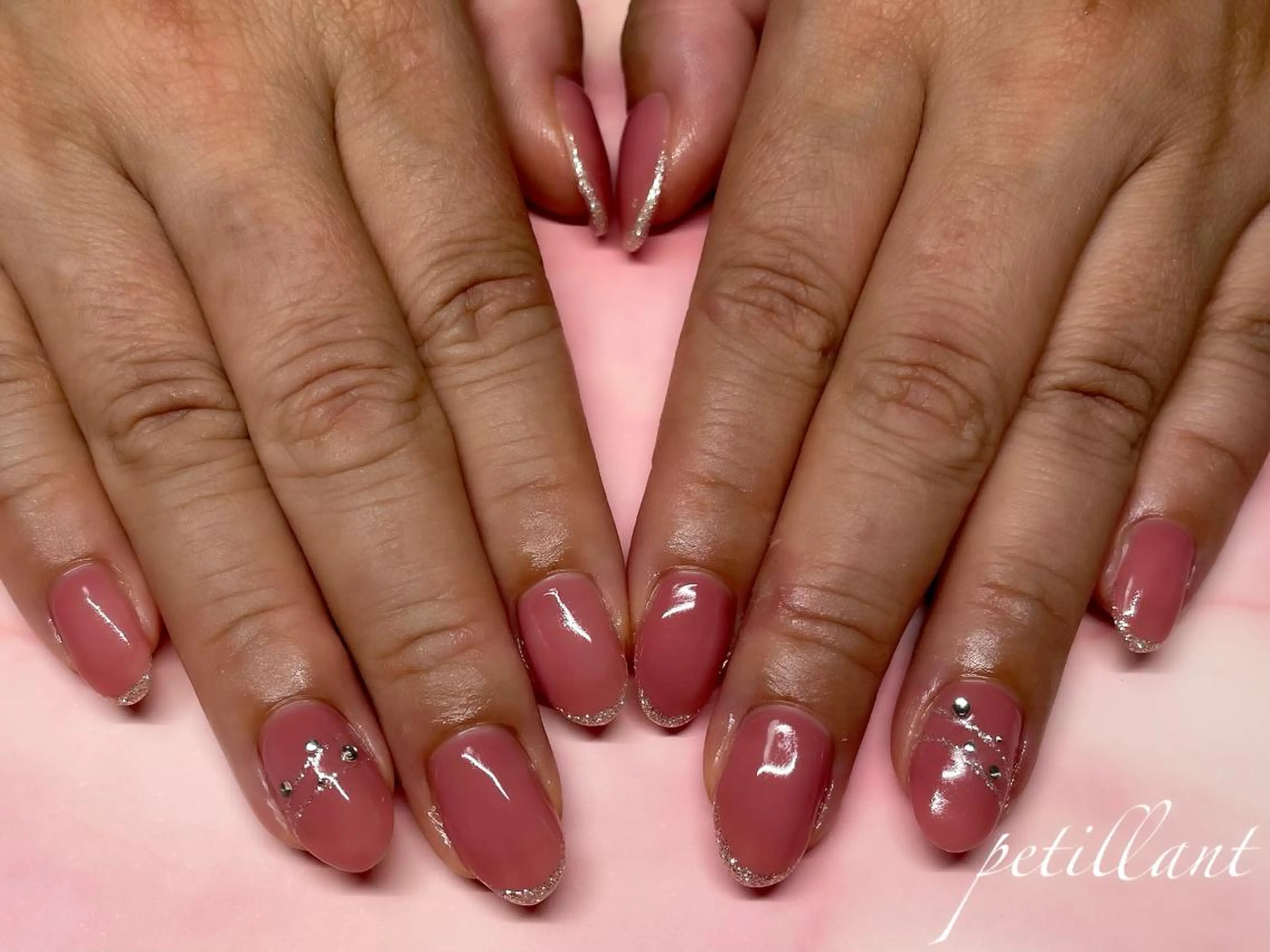ネイル アートネイル ピンク ハンドネイル ハンドケア petillant所属・nail salon petillantのネイルデザイン