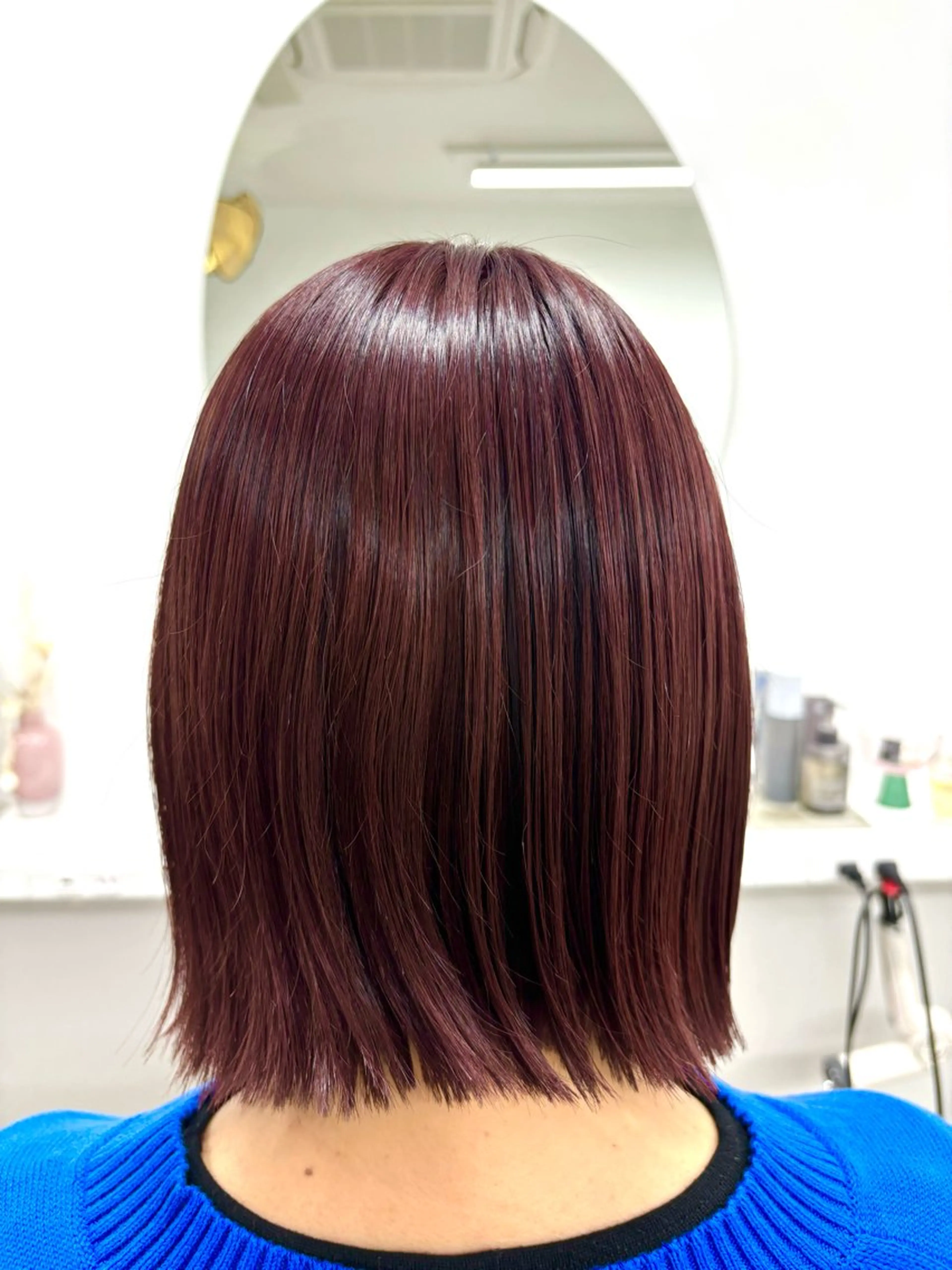 ミディアム 切りっぱなしボブ ボブ tranq meguのヘアスタイル