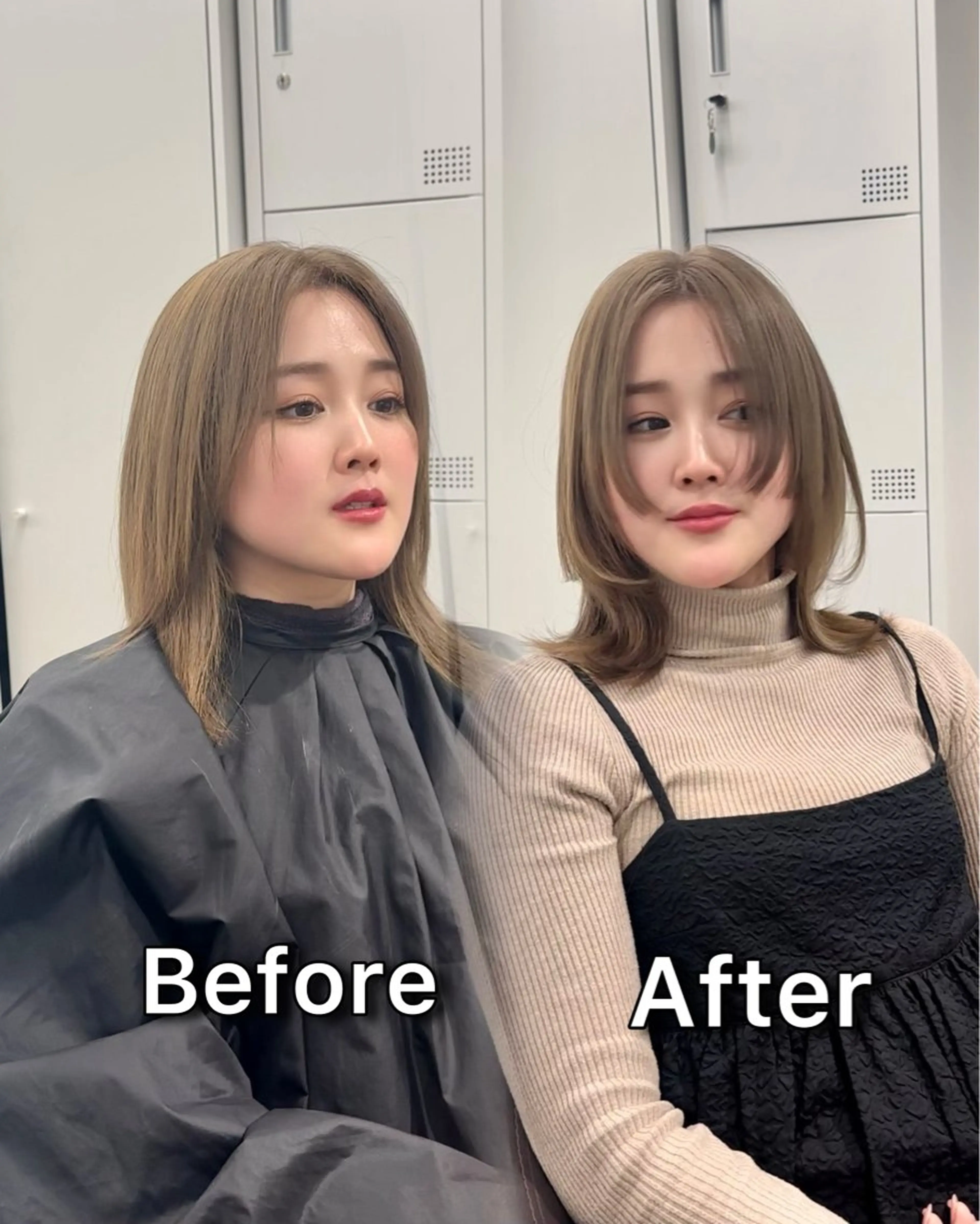 ミディアム カラー カット ヘアカラー トリートメント ブリーチなし/レイヤ ー特化🌈Tommyのヘアスタイル