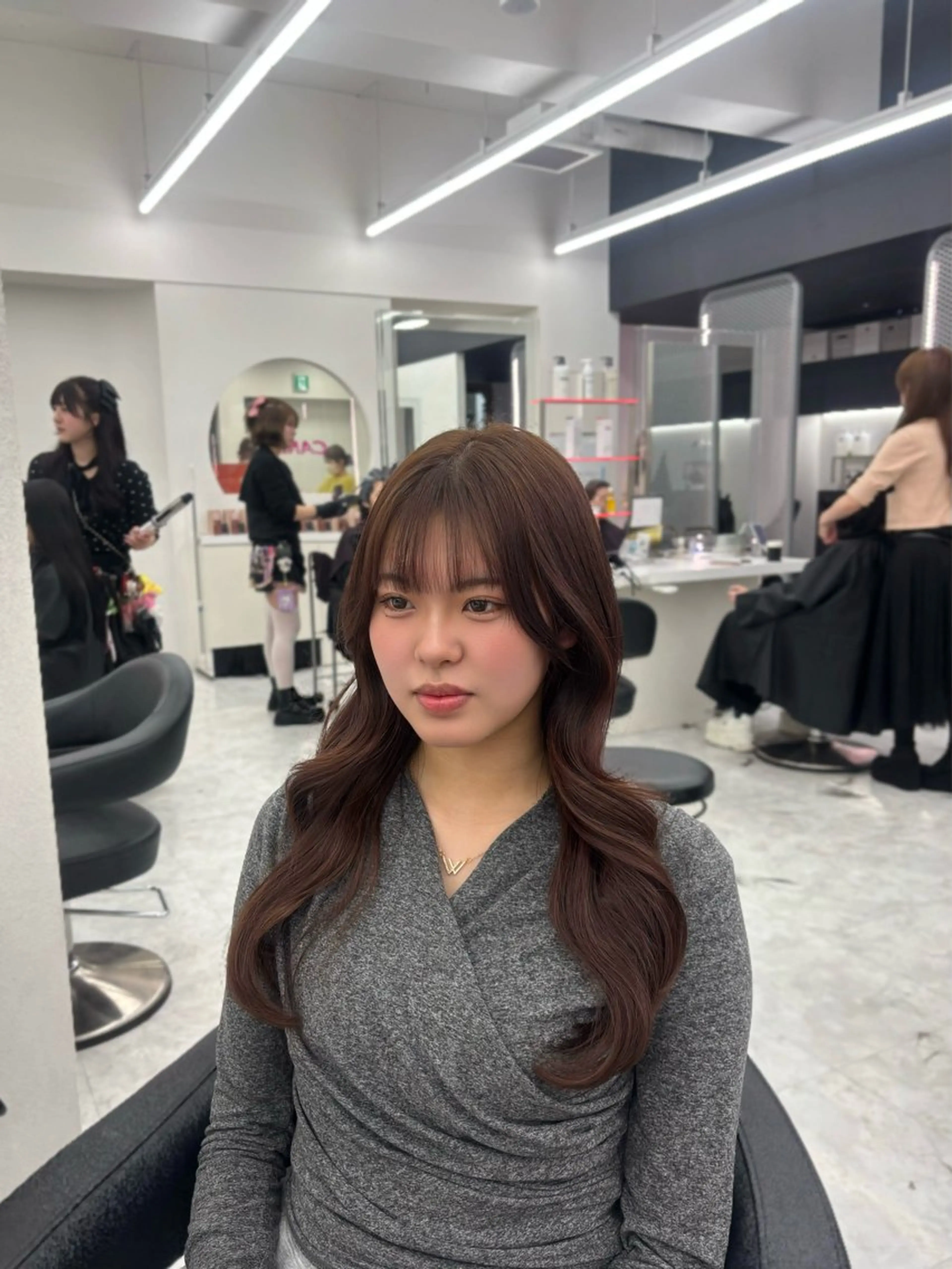 カラー カット ヘアカラー トリートメント かわいい艶髪🤍 れいな🤍のヘアスタイル