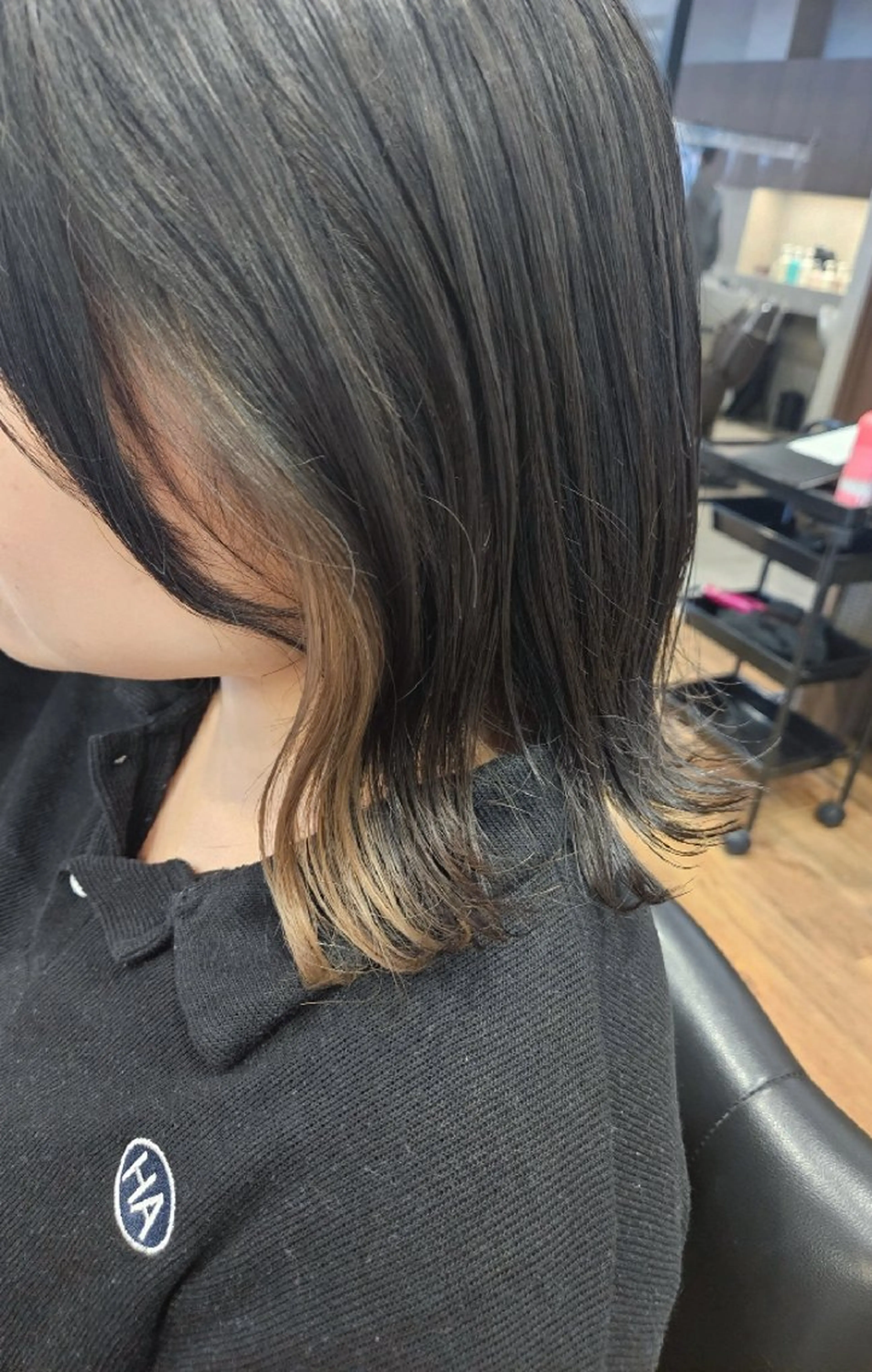 ミディアム カラー ヘアカラー 関口 友菜のヘアスタイル