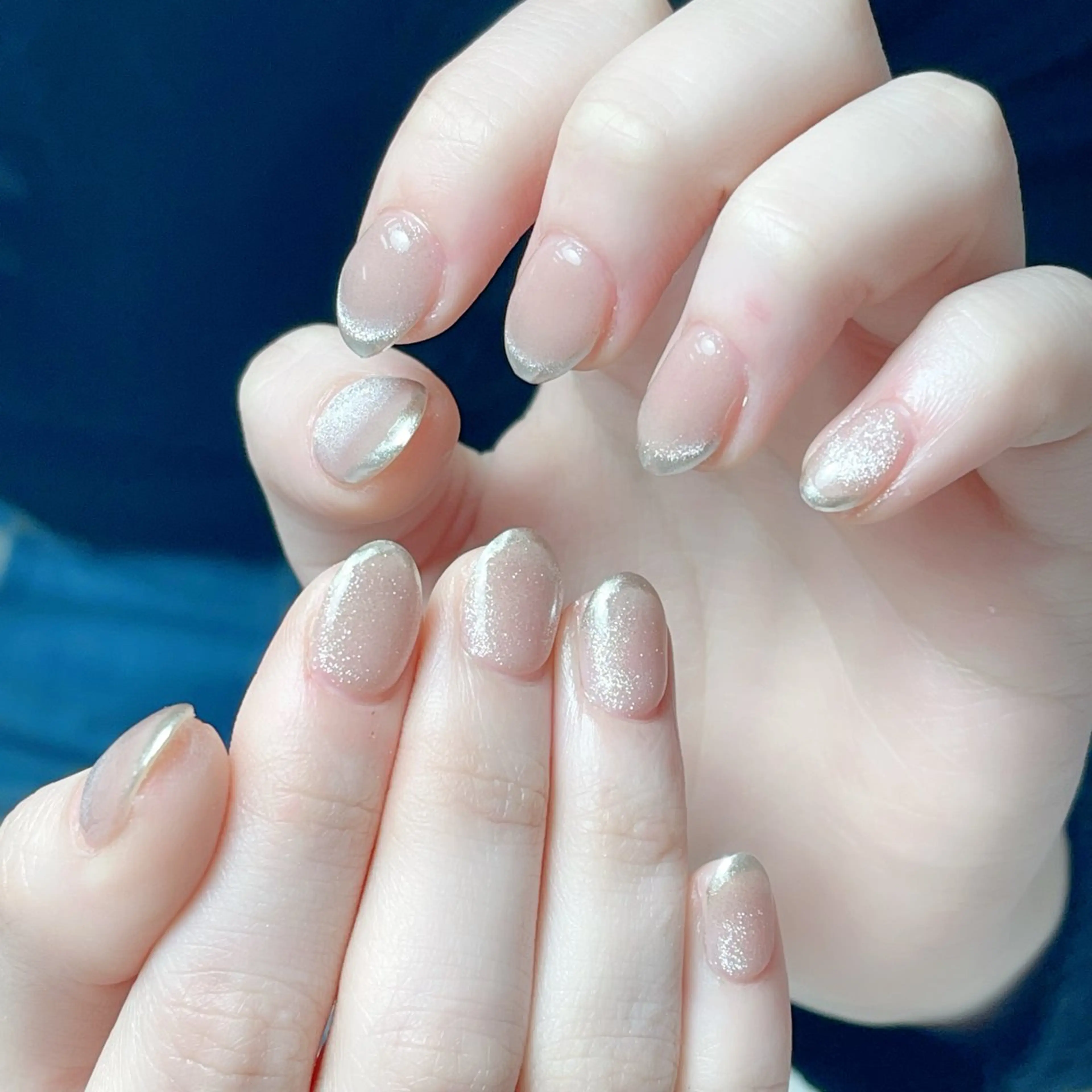 メンズ ネイル アートネイル フレンチネイル ジェルネイル キラキラネイル パラジェル ハンドネイル Bloom スカルプ専門店のネイルデザイン