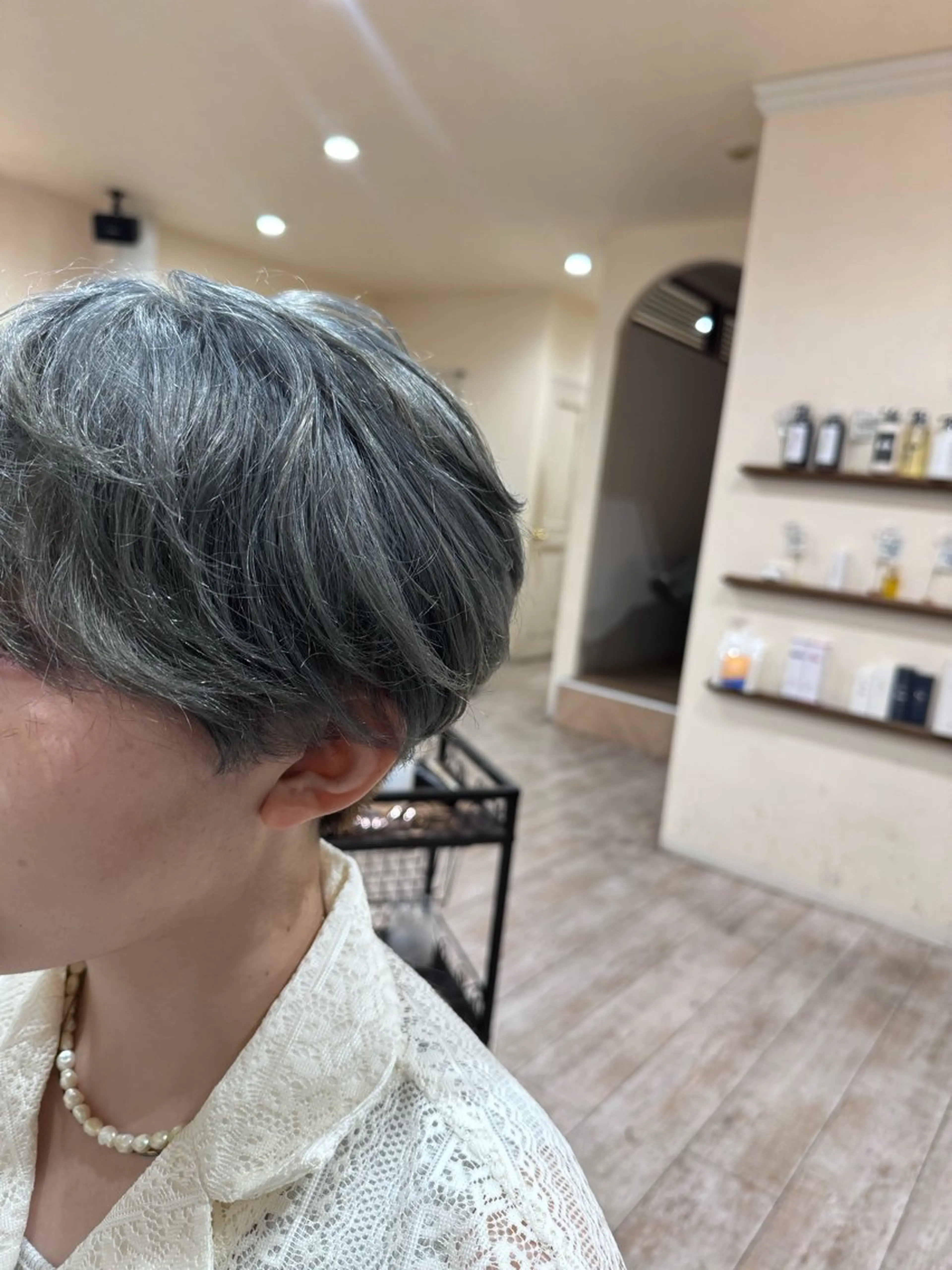 ショート カラー ブリーチ ケアブリーチ グレージュ アイスグレージュ 髪質改善 カット ヘアカラー トリートメント 新越谷noble店長 松本拓也▶◀*.のヘアスタイル