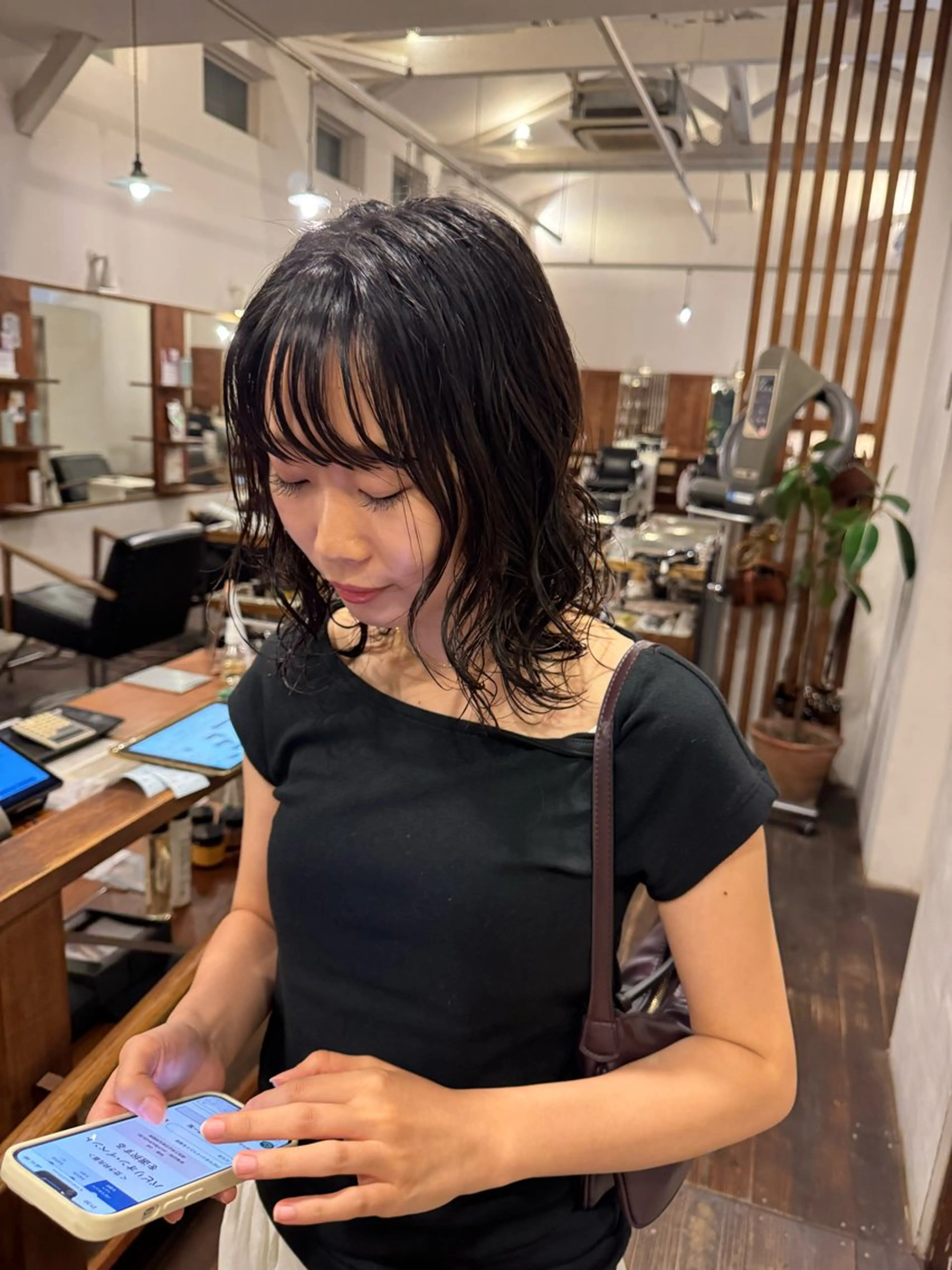 ミディアム パーマ カット パーマ MOK大阪梅田店 Asahiのヘアスタイル