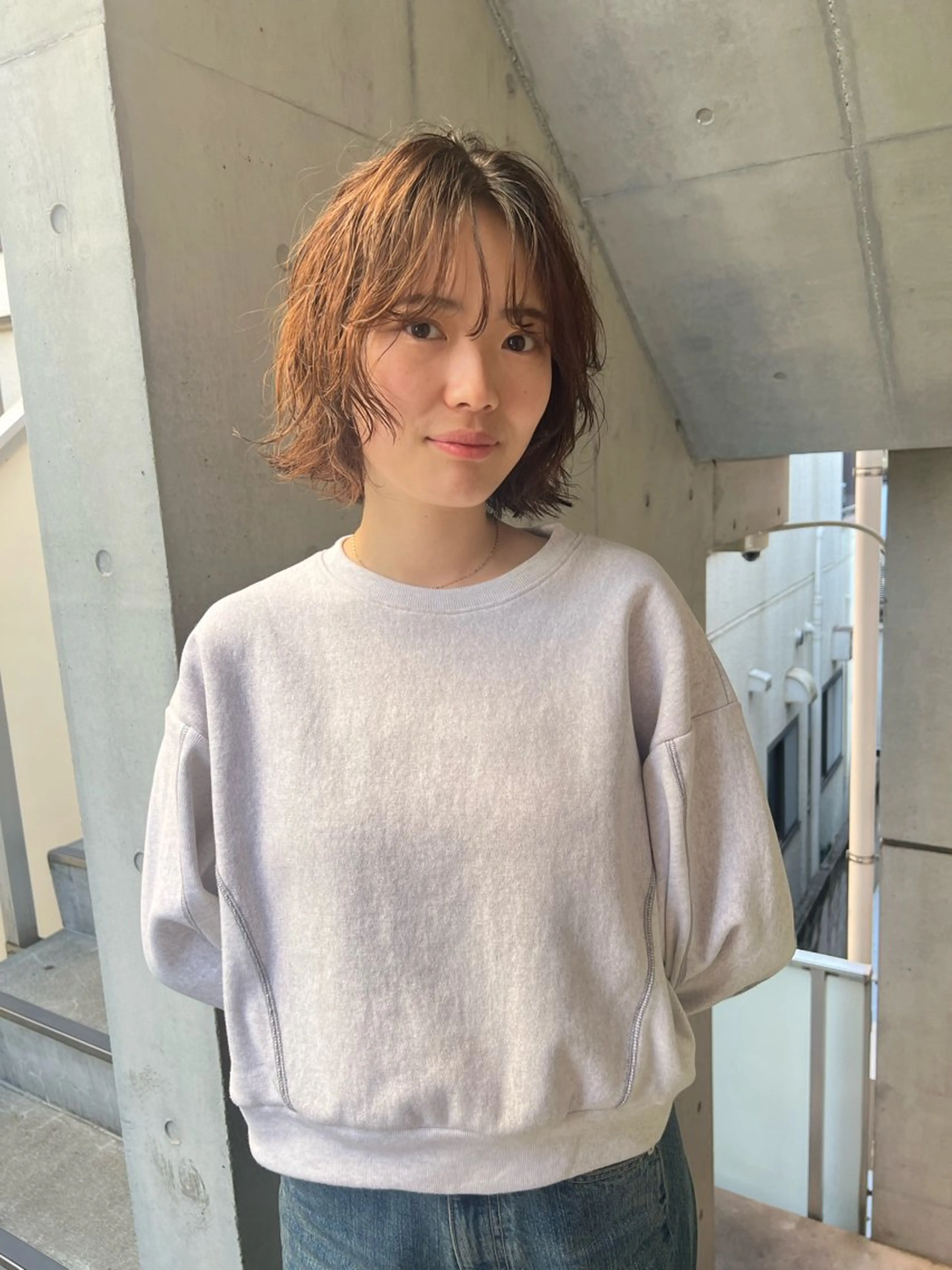 ショート パーマ juno所属・ボブ/パーマ/透明感 カラー　善方浩貴のヘアスタイル