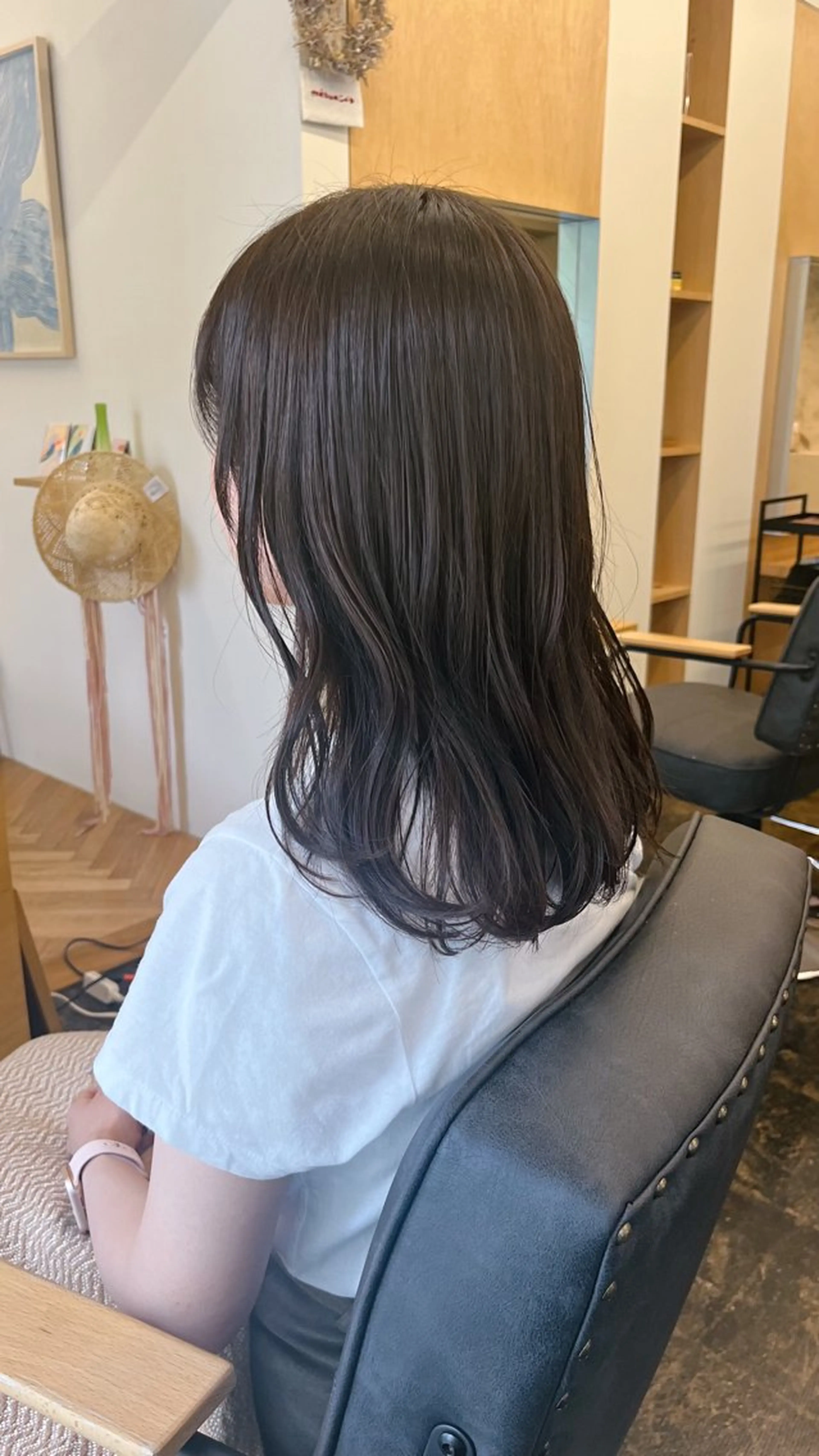 セミロング カラー 透明感カラー グレージュ オリーブカラー オリーブグレージュ オリーブグレー カット ヘアカラー トリートメント 西山 紗耶香🪽 透明感カラー/ボブのヘアスタイル