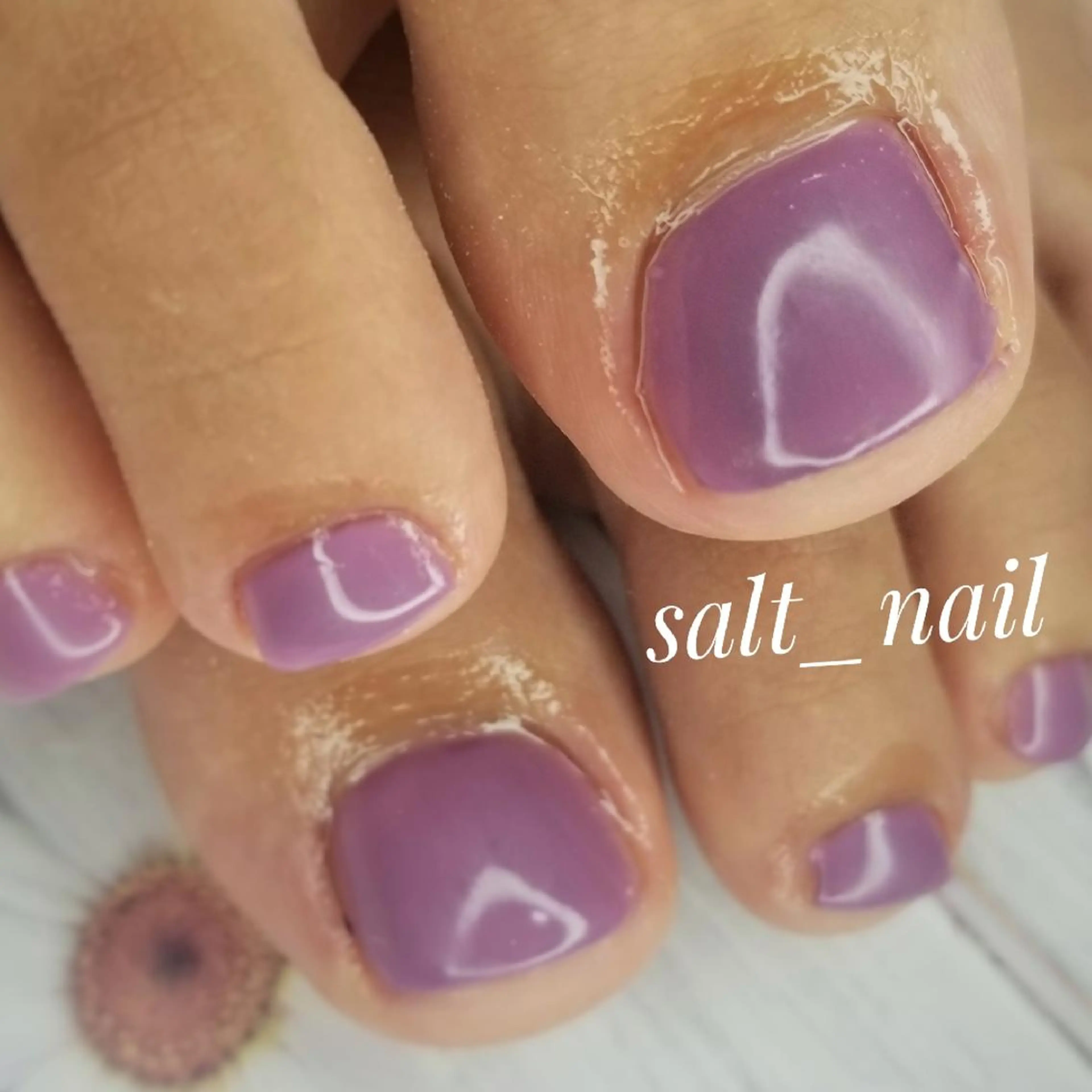 ネイル ワンカラーネイル パープル シンプルネイル 夏ネイル 個人サロン saltnailのネイルデザイン
