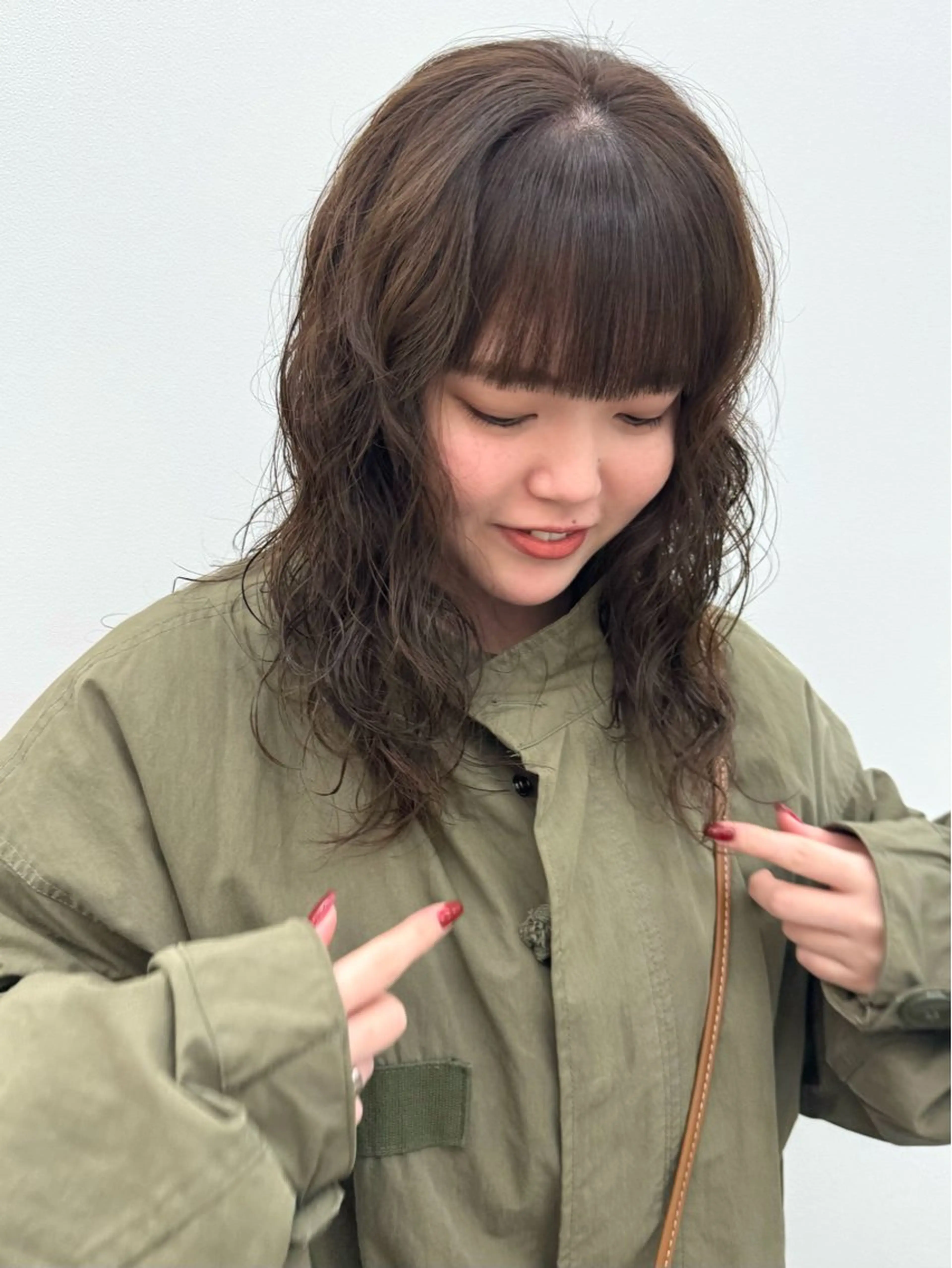 セミロング パーマ カット パーマ トリートメント 後藤 陽花子のヘアスタイル