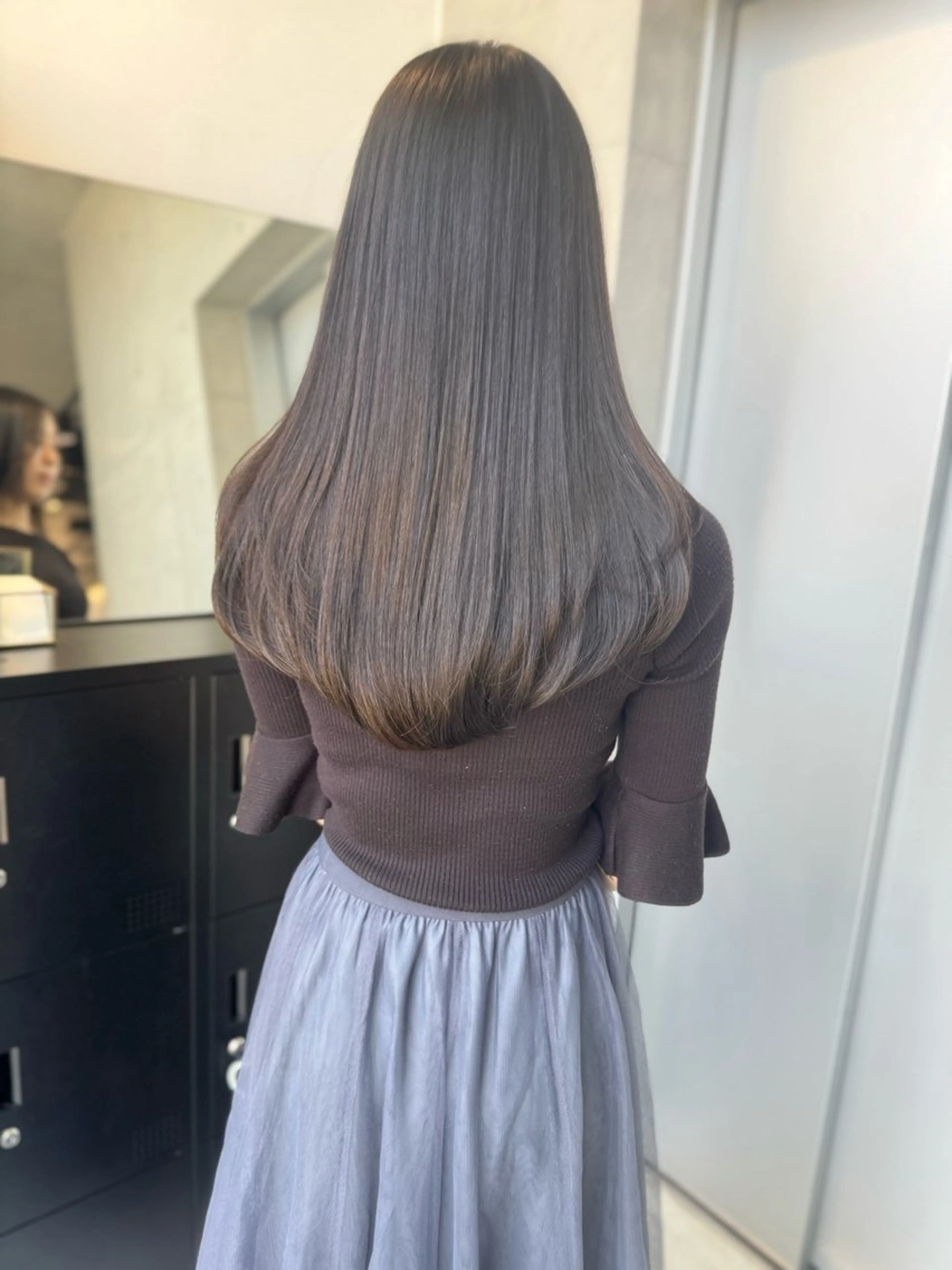 ロング カラー パーマ ヘアアレンジ カット ヘアカラー 縮毛矯正 トリートメント ヘアセット 透明感/オリーブ/ グレージュ/YUKAのヘアスタイル