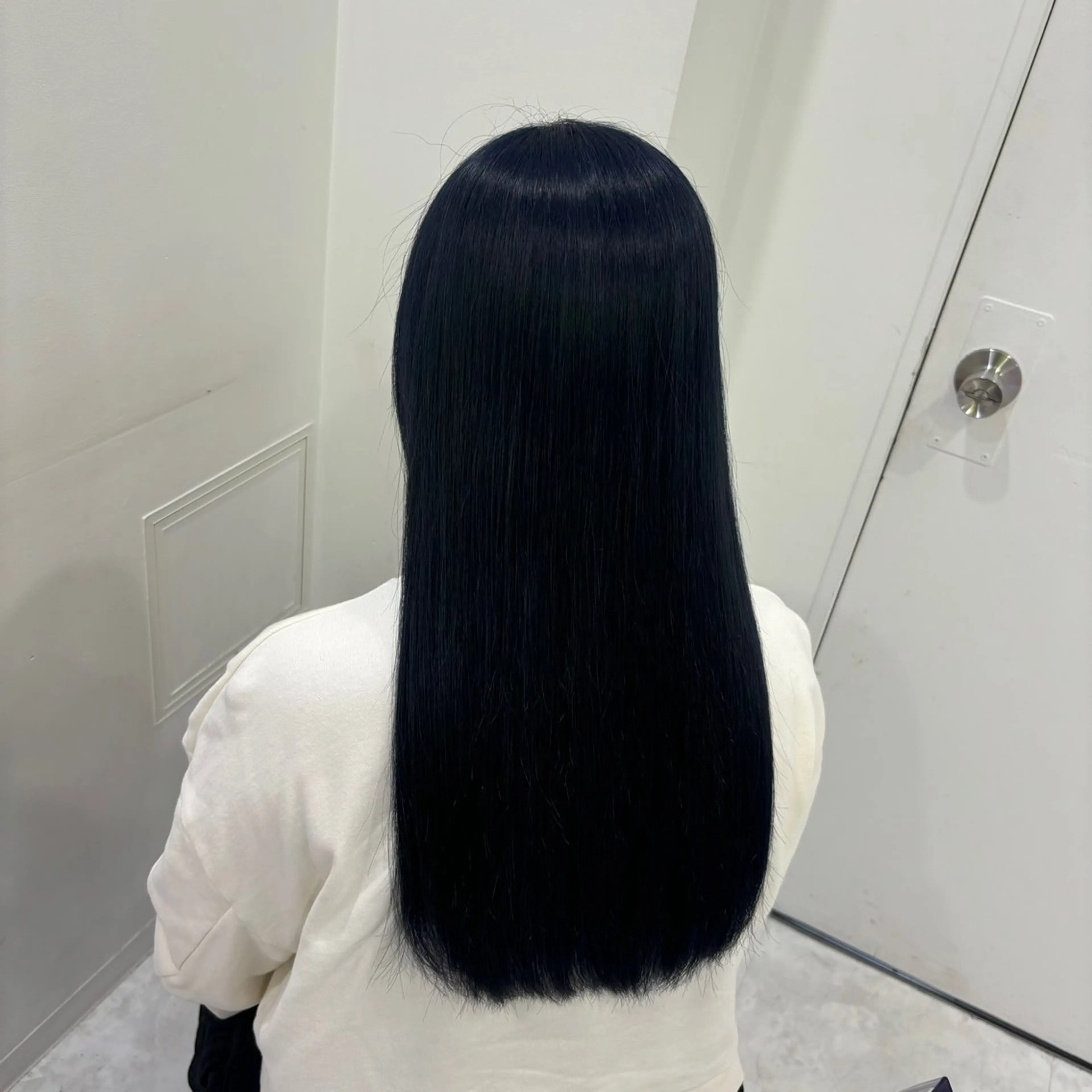 ロング カラー カット ヘアカラー トリートメント 韓国っぽ♡寒色/暗髪 🫧MOEKA🦋のヘアスタイル