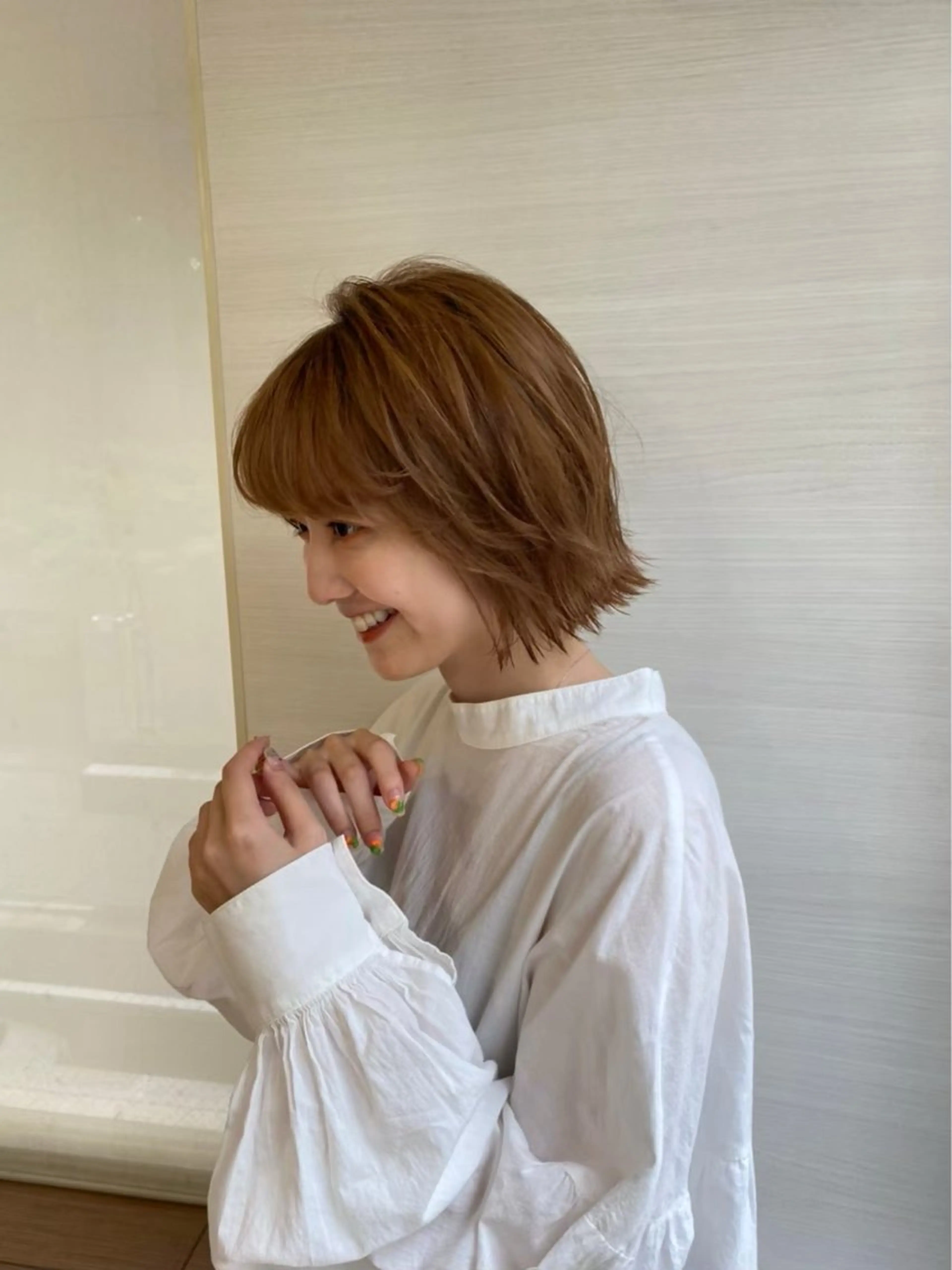 ショート ヘアカラー トリートメント 🌈透明感カラー🌈 えのもとすみれのヘアスタイル