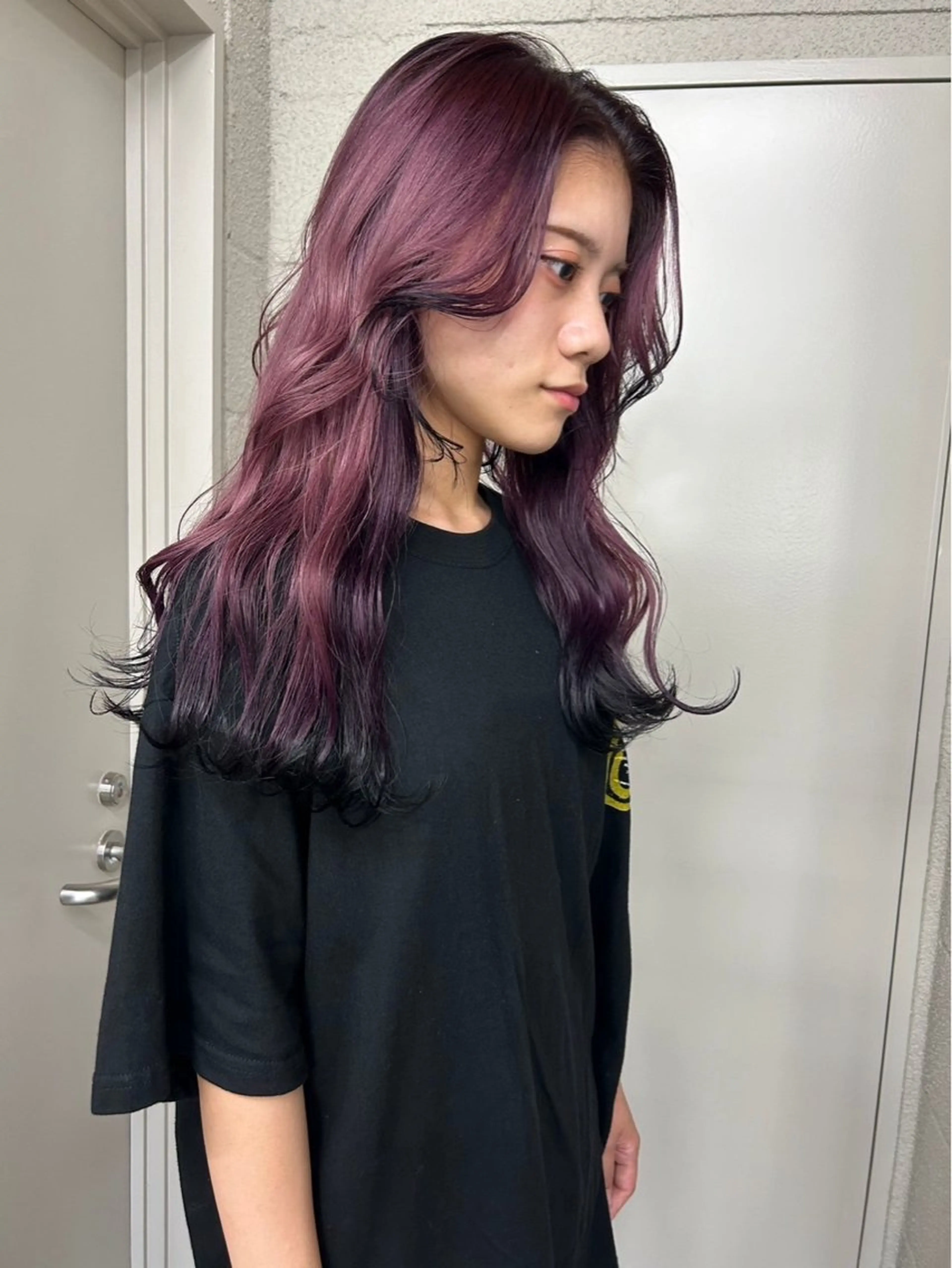 ロング カラー 黒髪 ブリーチ ケアブリーチ 透明感カラー ダブルカラー 透明感ダブルカラー/ 諸岡ひばりのヘアスタイル