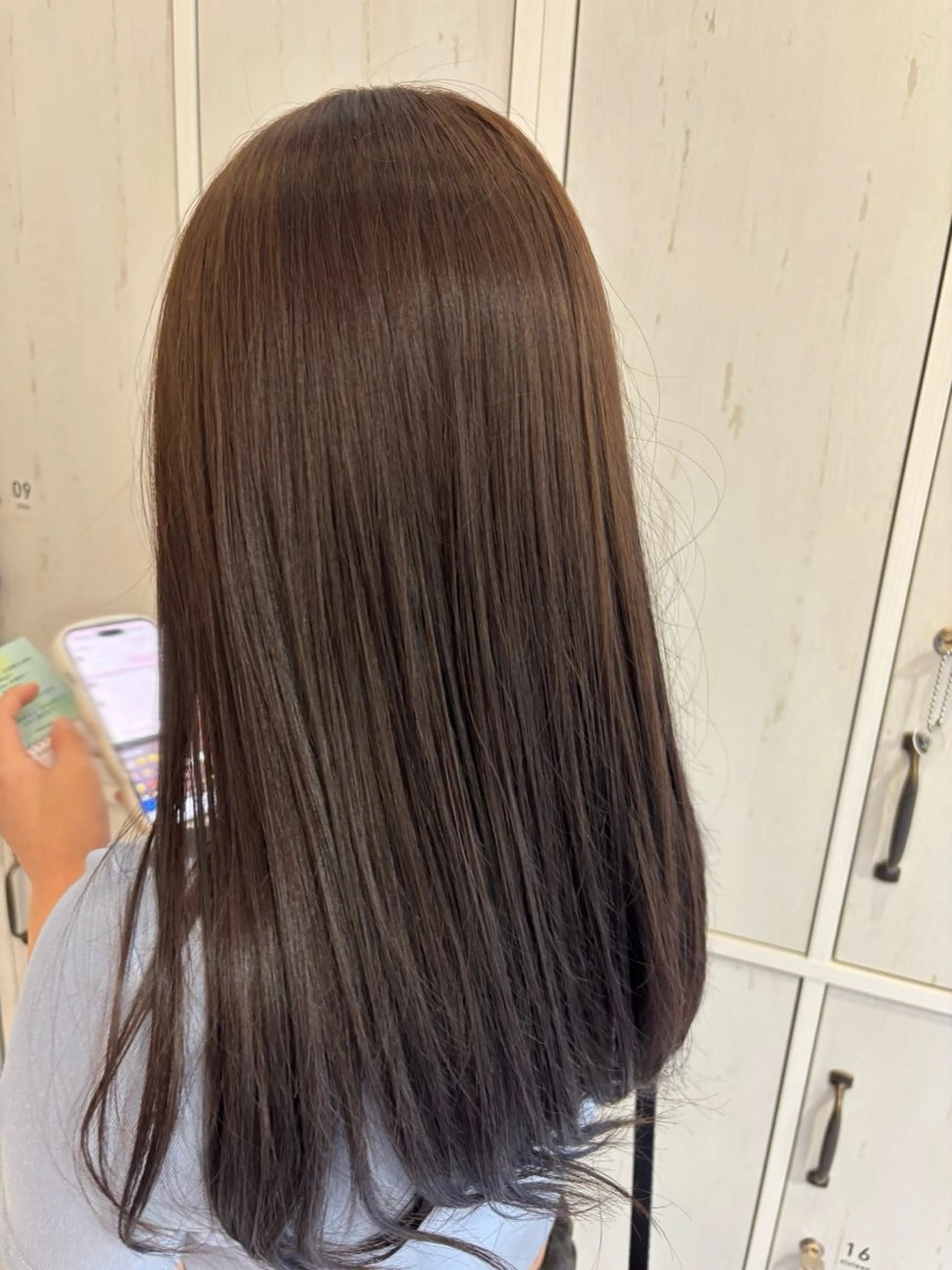 カラー ベージュカラー ブリーチ ミルクティーベージュ ブリーチなしカラー 永山 空和のヘアスタイル