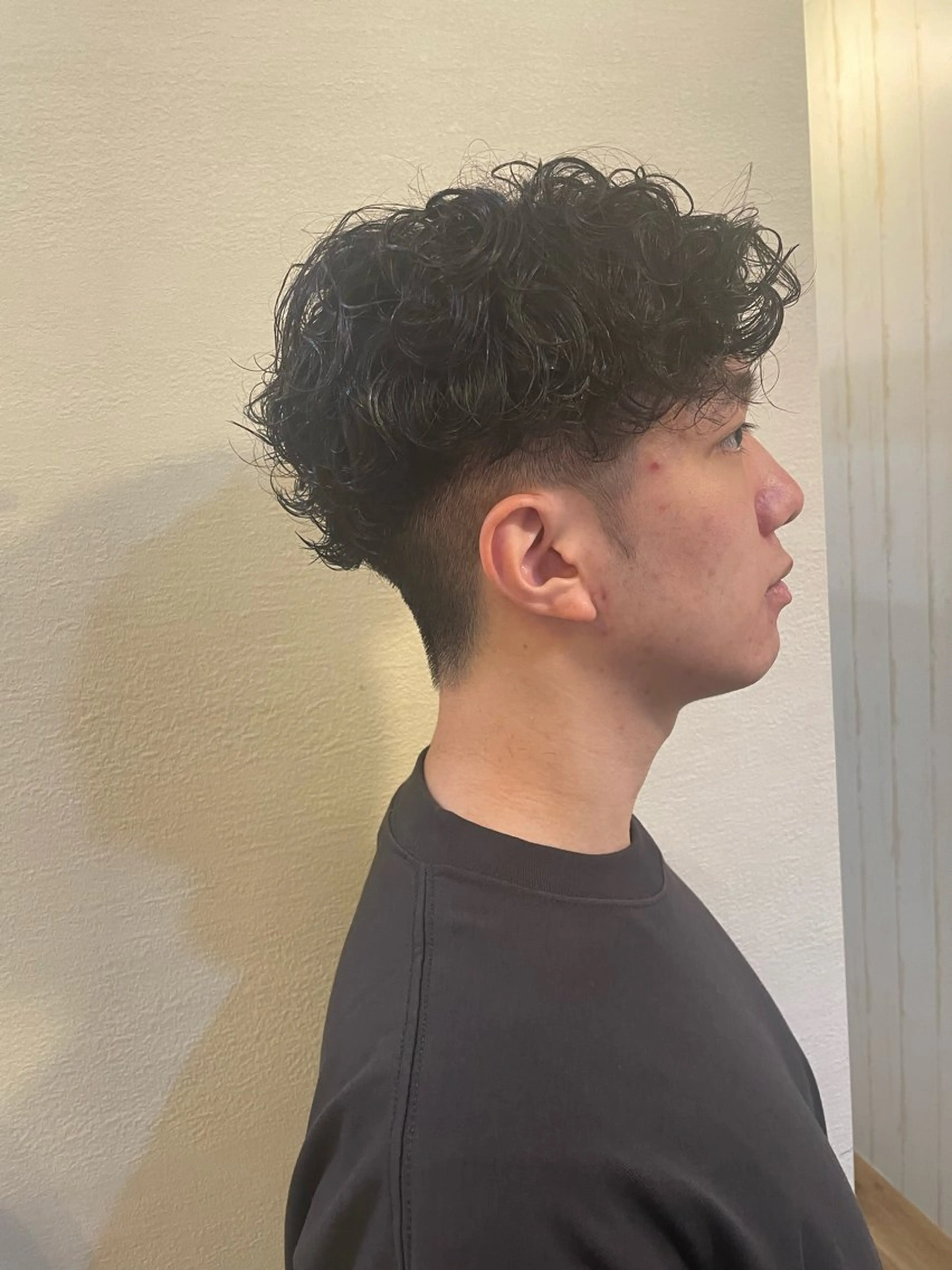 パーマ メンズ センターパート マッシュ メンズパーマ メンズツイストパーマ ツイストスパイラルパーマ カット パーマ ヘアセット フリーランスシェアサロンルレイル所属・心斎橋/メンズ /ルレイル/地形真希のヘアスタイル