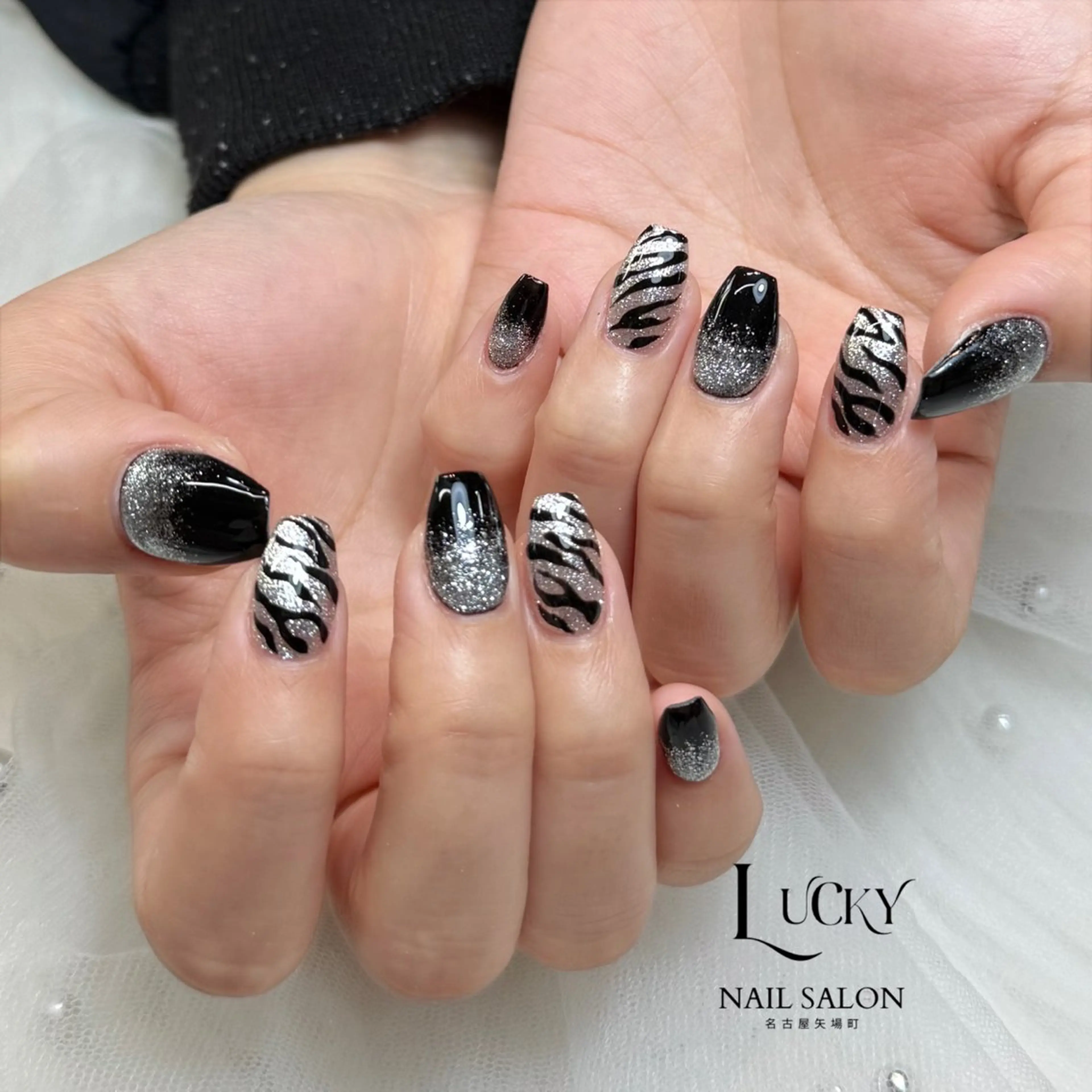 ネイル アートネイル ジェルネイル ロングネイル 持ち込み シンプルネイル ハンドネイル Lucky Nail Salon所属・Lucky Nail Salonのネイルデザイン