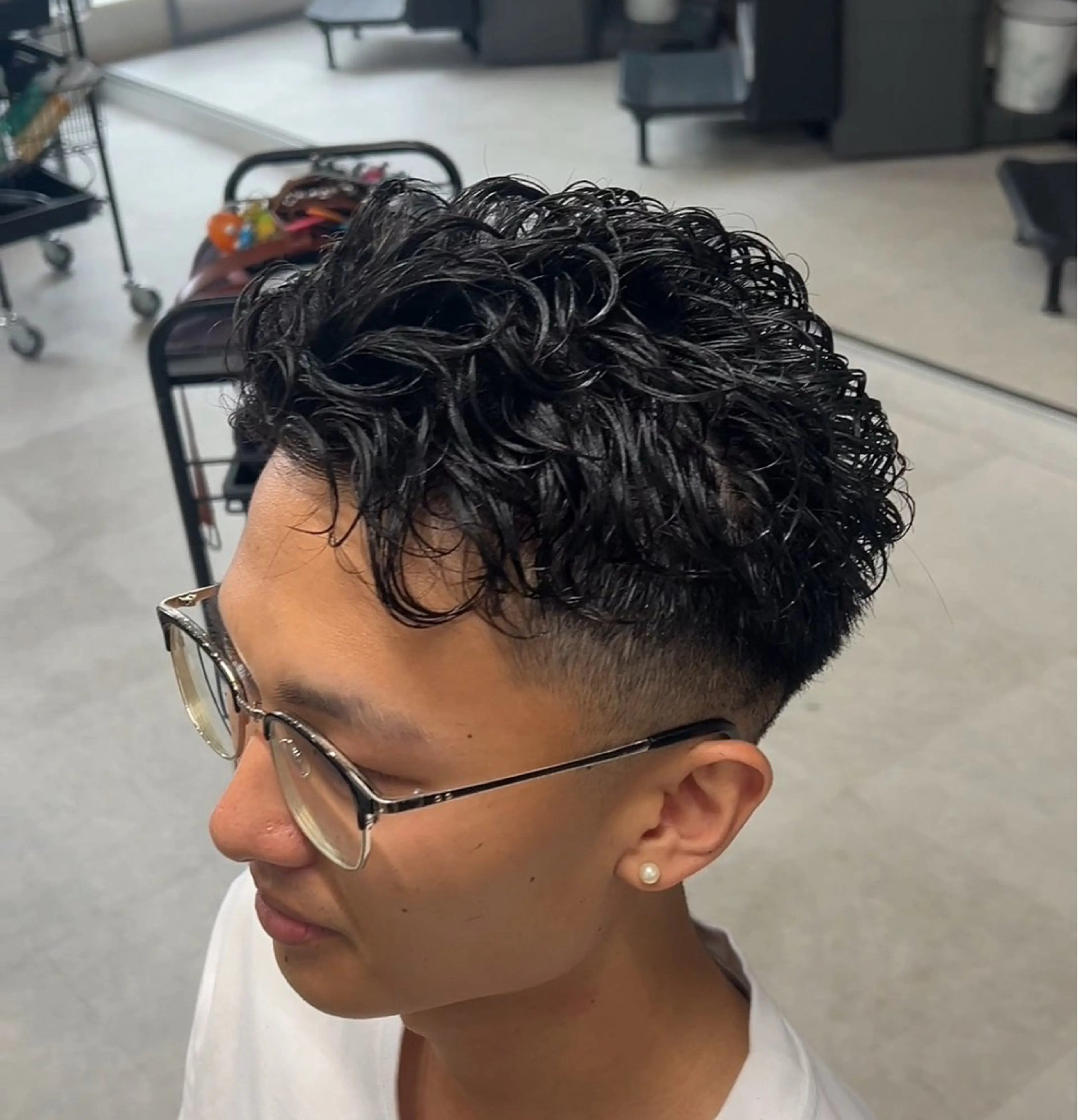 パーマ メンズ カット パーマ トリートメント ヘッドスパ ヘアセット カズキ🌼曲がる縮毛 /くせ毛パーマのヘアスタイル