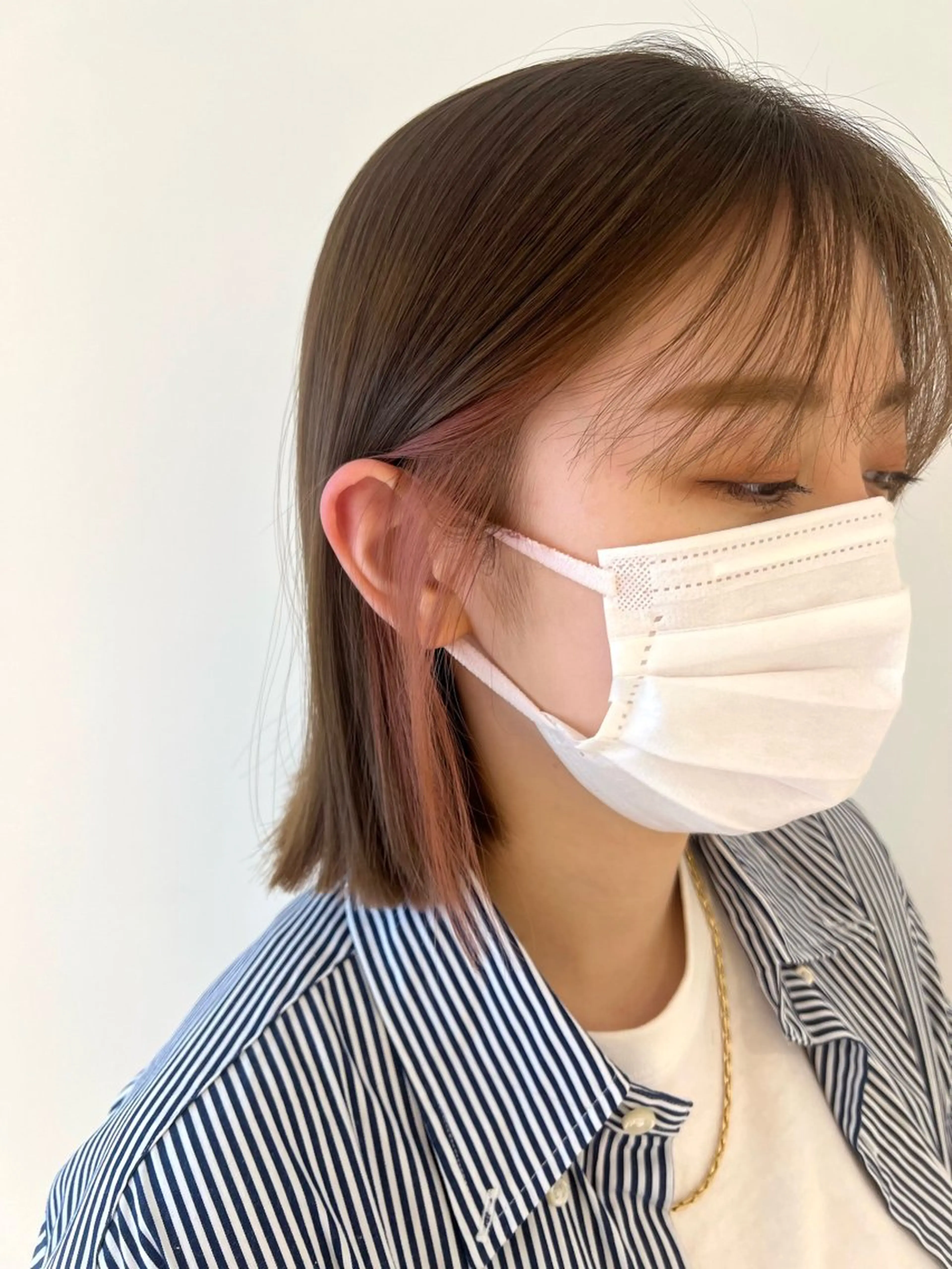 ショート カラー ブリーチ ブラウンカラー インナーカラー ピンクカラー 美髪矯正/髪質改善/ 艶髪🤍伊藤梨紗のヘアスタイル