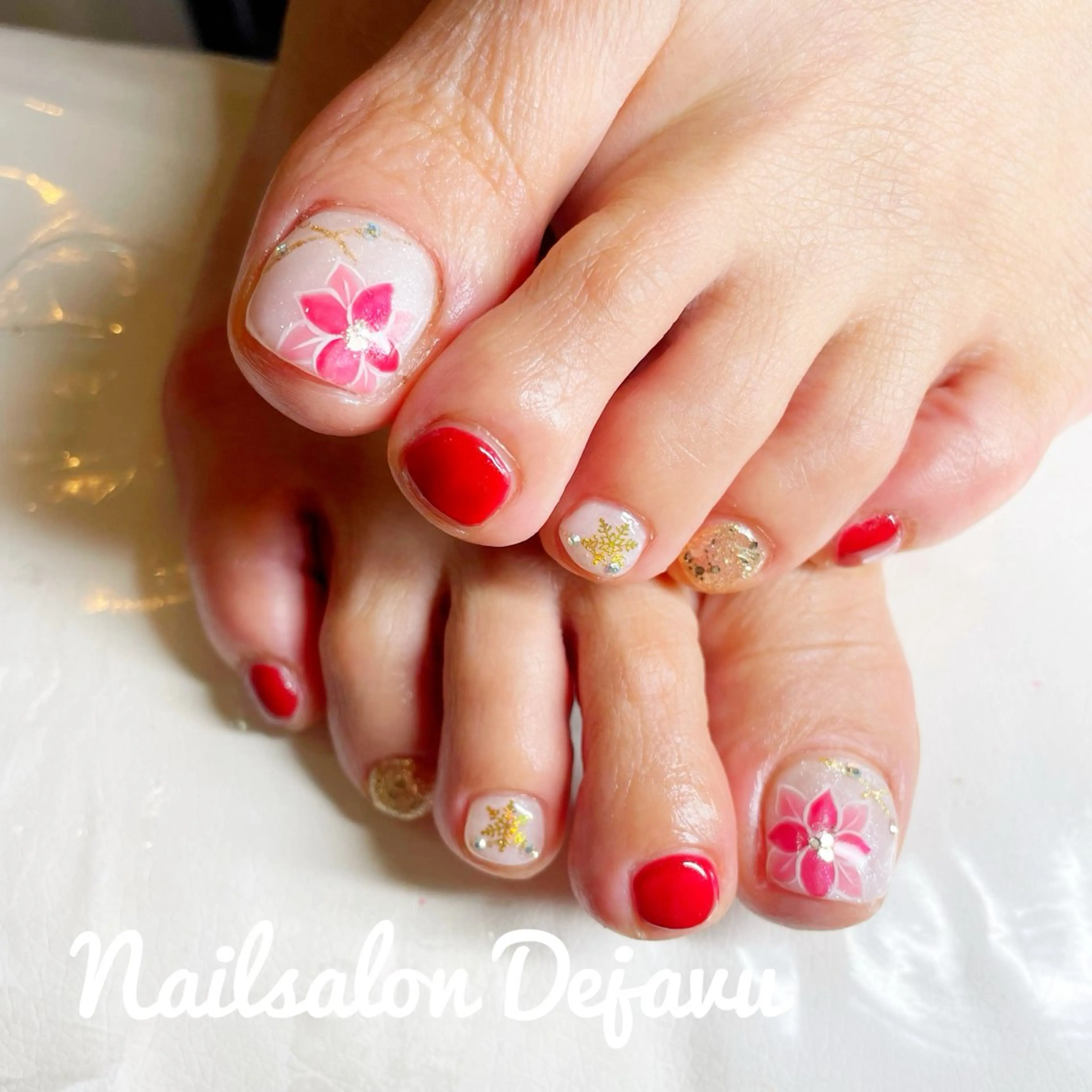 ネイル フットネイル 持ち込み フットネイル Dejavu所属・Nail salon Dejavu 🌿のネイルデザイン