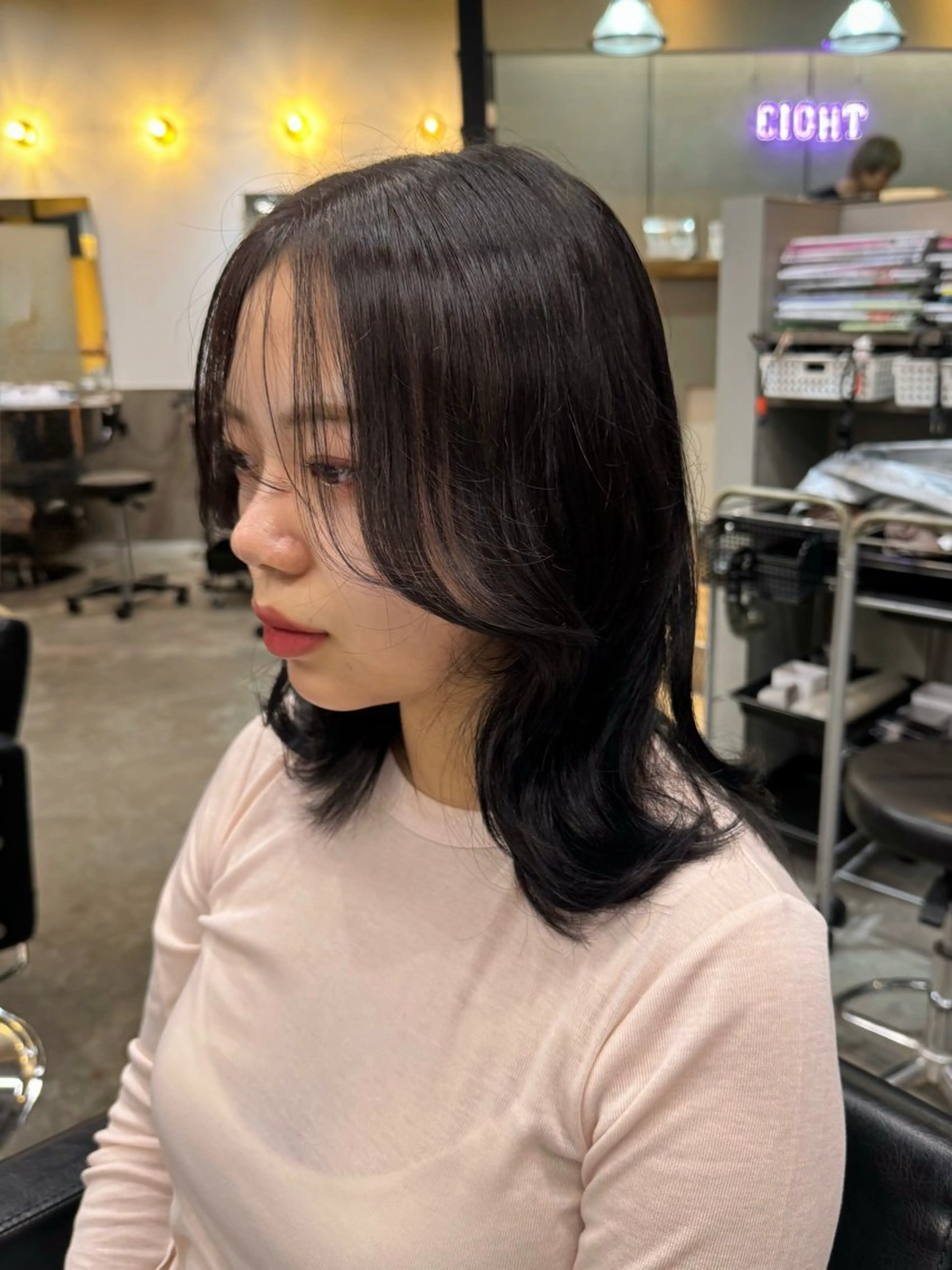 ミディアム カラー カット ヘアカラー トリートメント 韓国ヘア🇰🇷 YUKINAのヘアスタイル