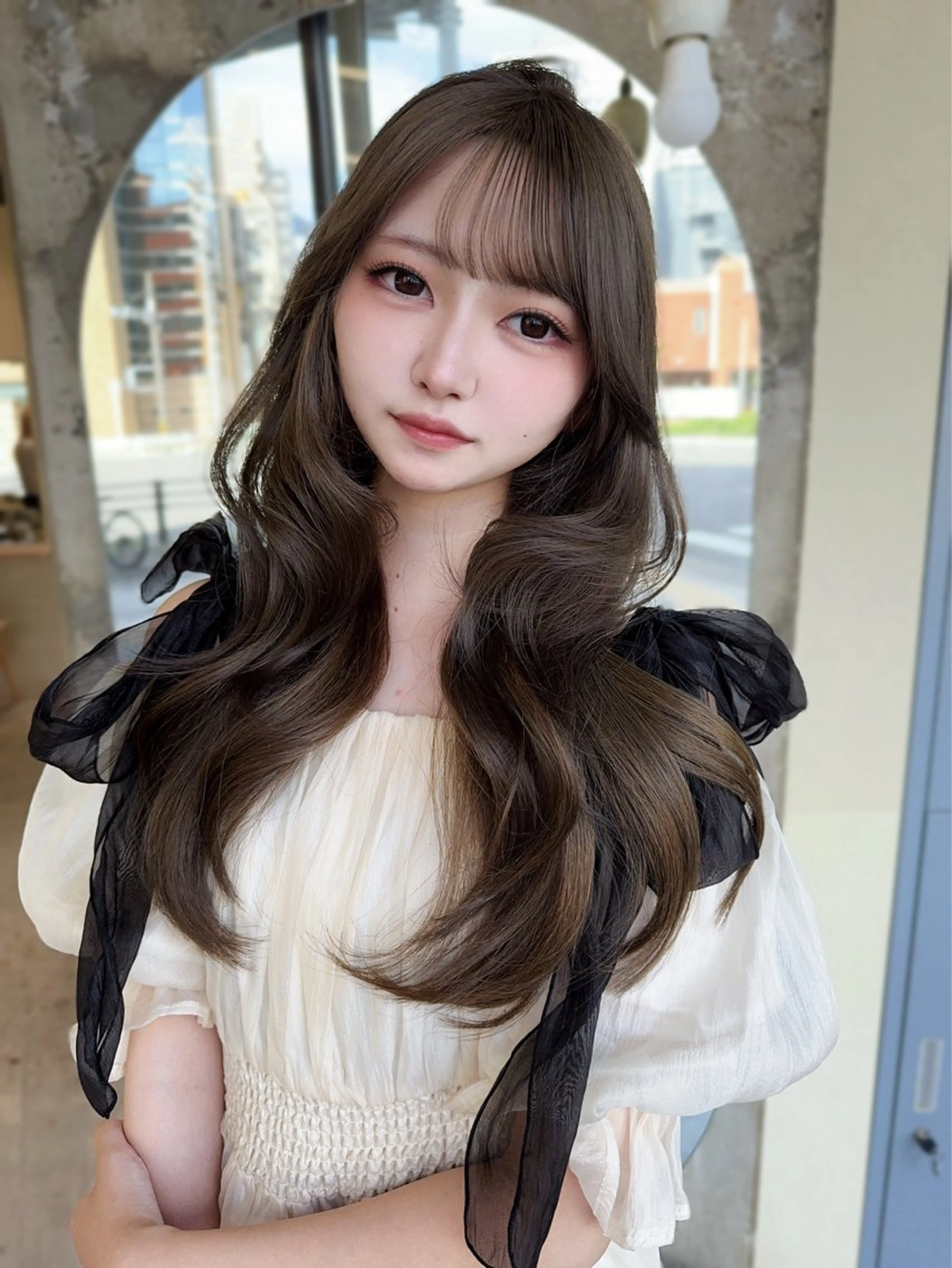 ロング カット ヘアカラー トリートメント 韓国ヘア/レイヤー カット/✨髪質改善のヘアスタイル