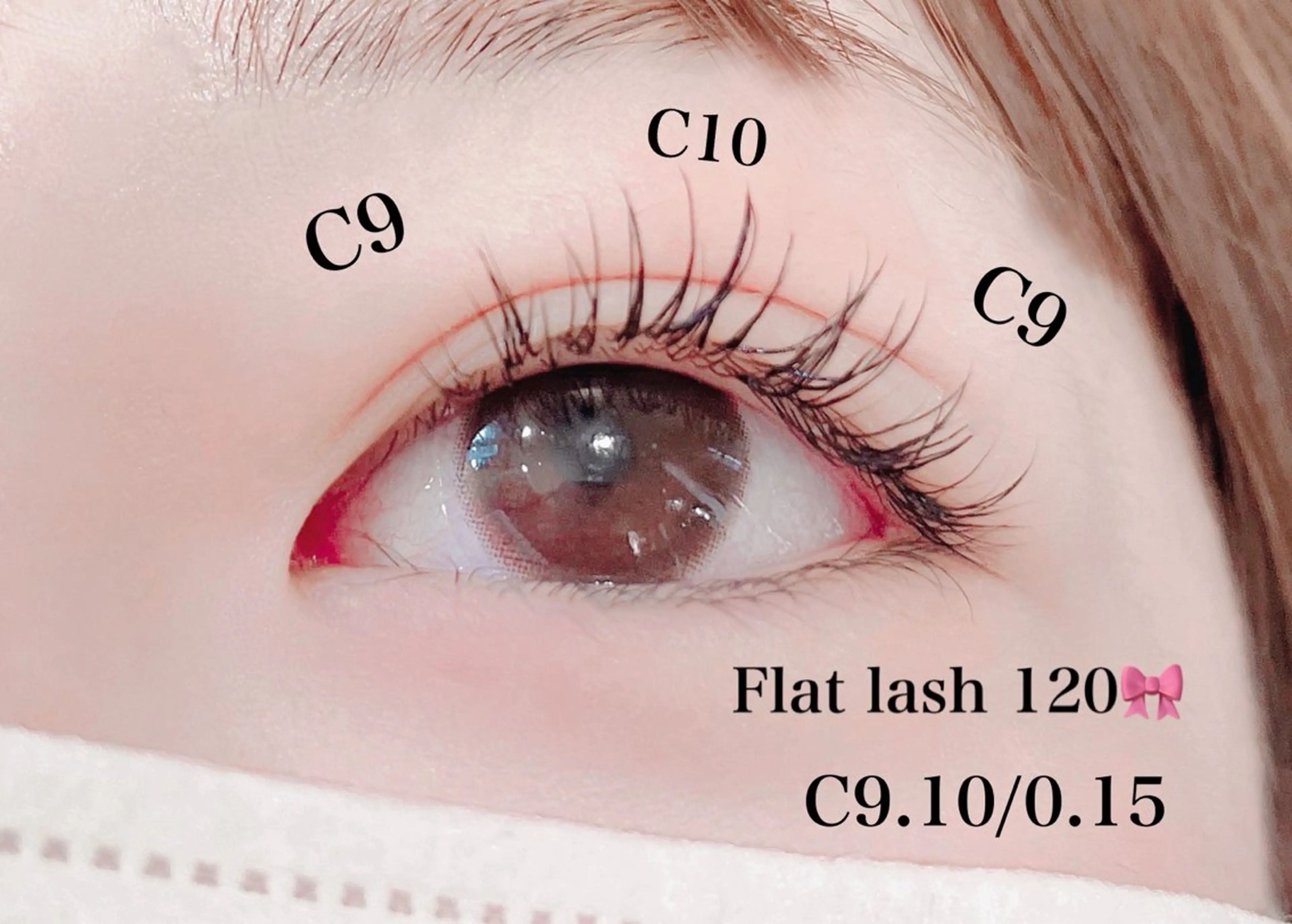 マツエク・マツパ フラットラッシュ 韓国風マツエク パリジェンヌラッシュリフト 下まつげエクステ 一重×まつ毛パーマ Rairia momoka🎀✨のマツエク・マツパデザイン