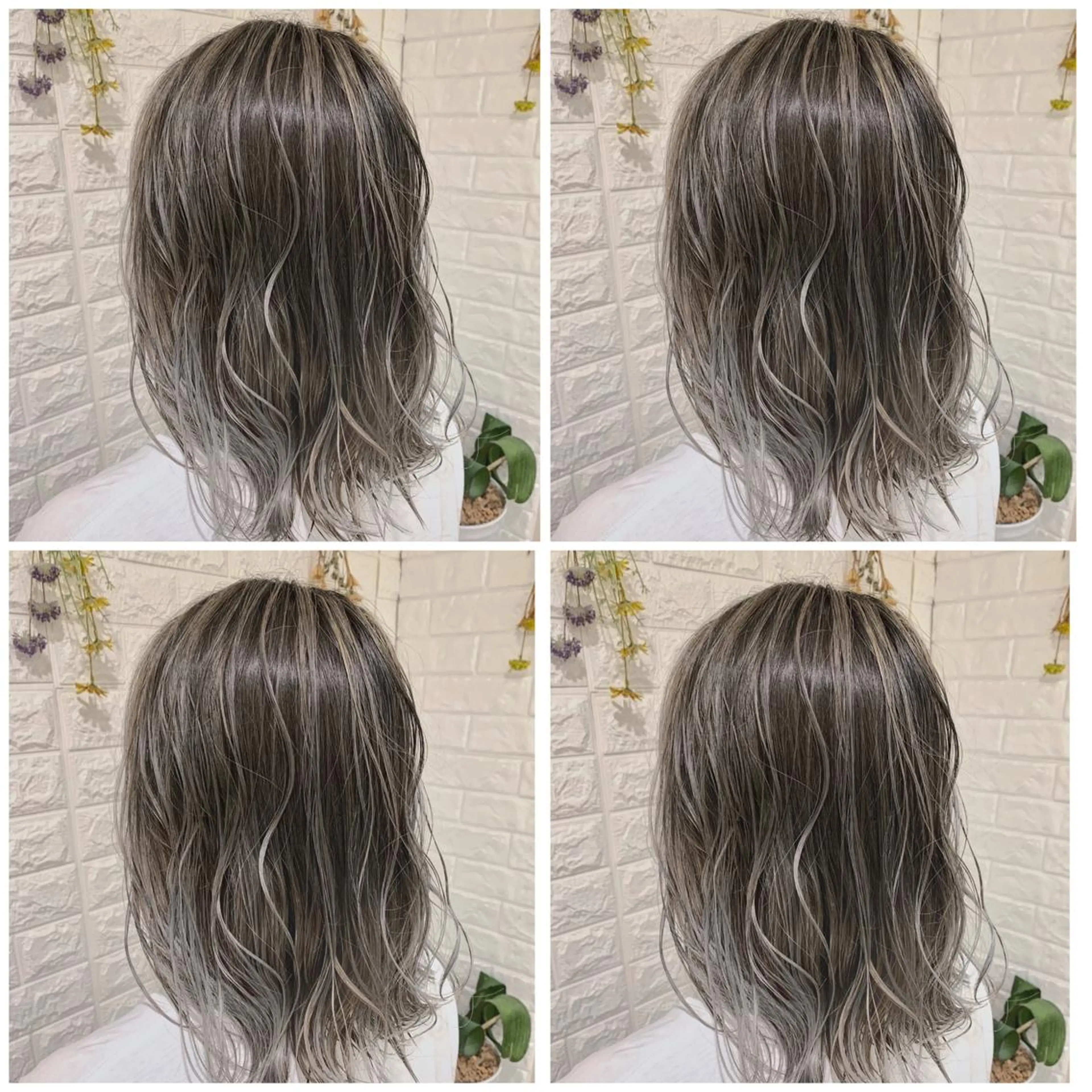 【白髪ぼかしも派手髪にも】バレイヤージュグラデーション!ブリーチも込みになっています!の写真