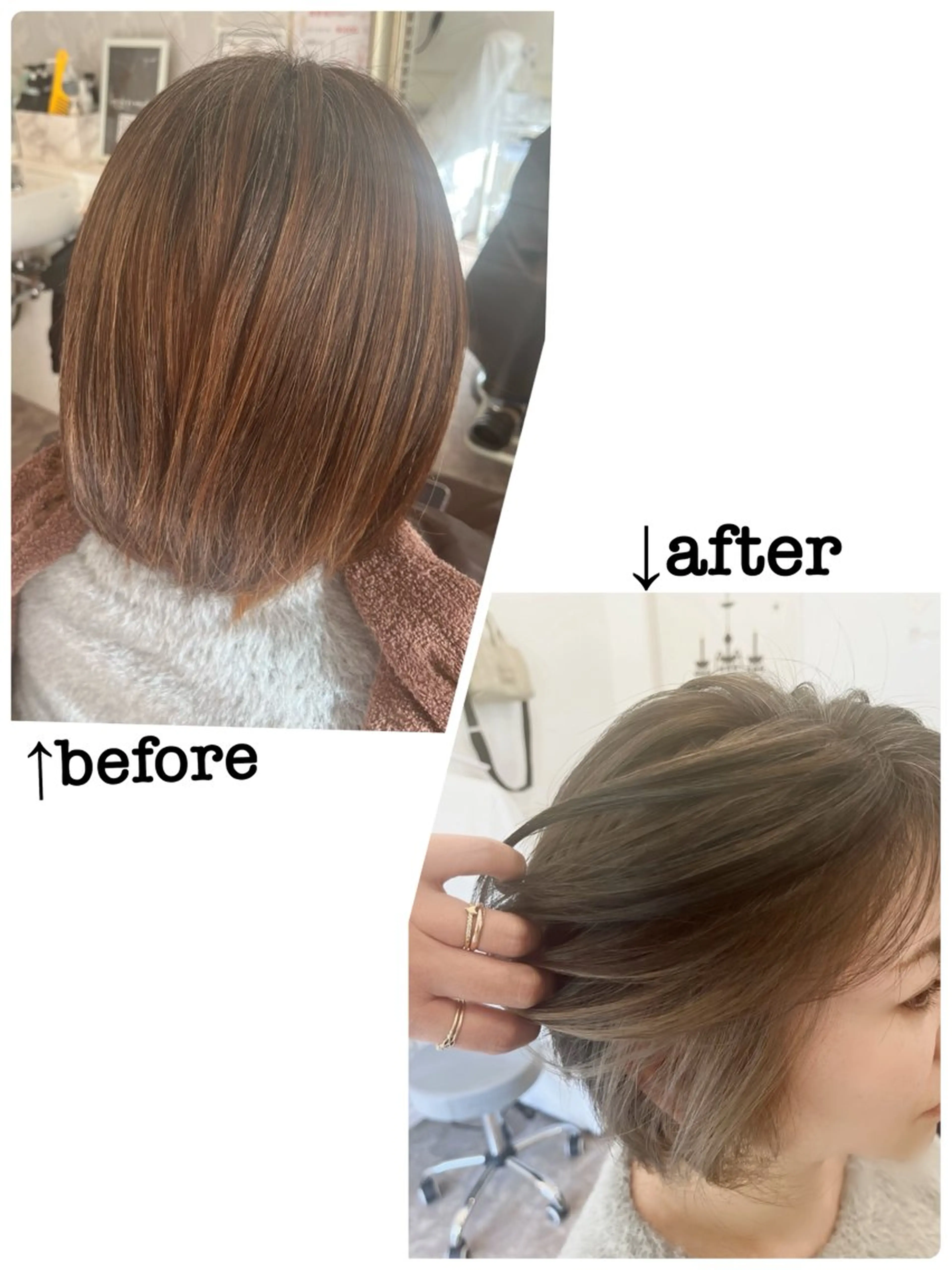 ショート ショートボブ ボブ ハイライト ショートヘア La.fleur ラ.フルールのヘアスタイル