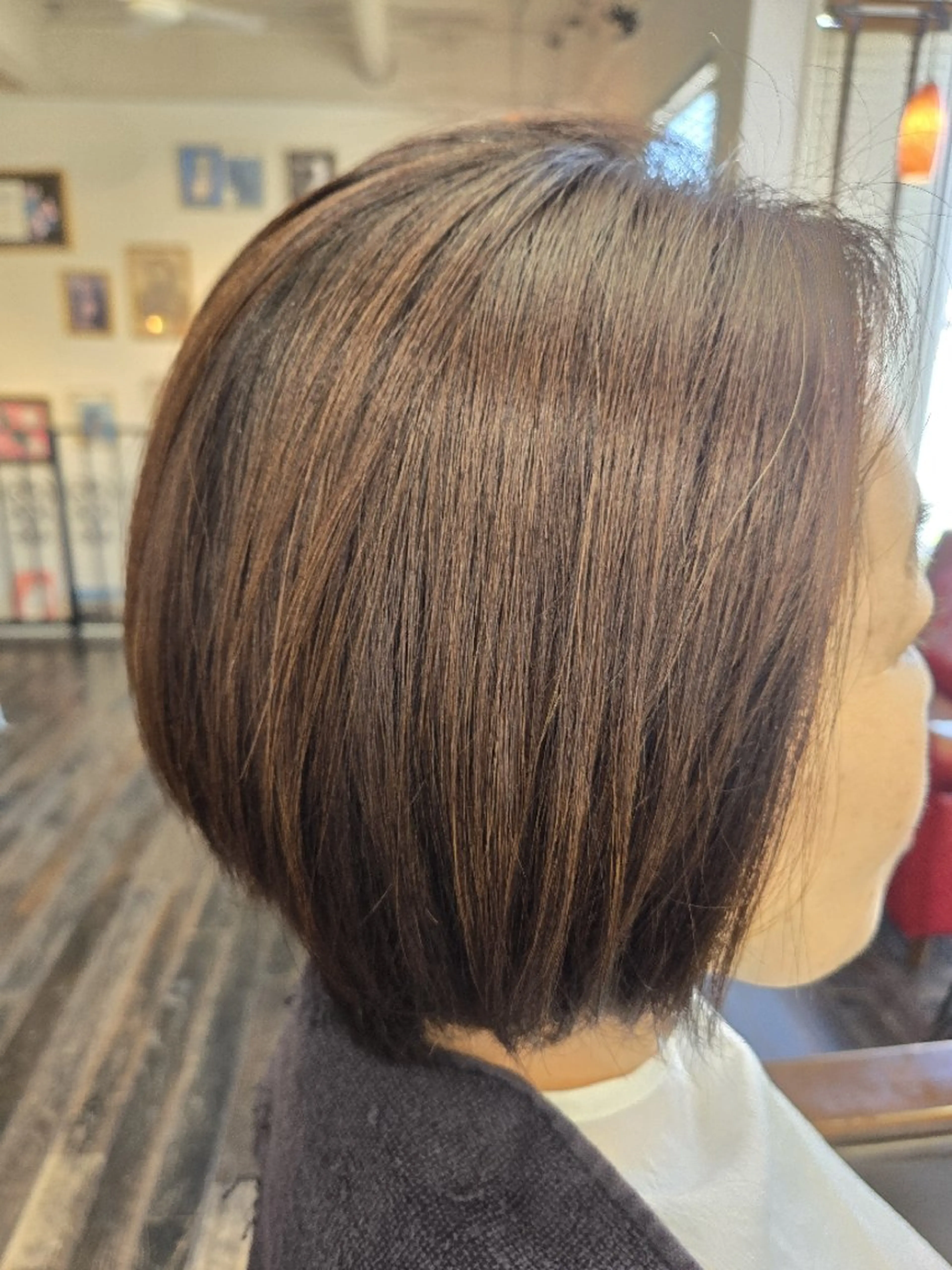 ミディアム カラー カット ヘアカラー トリートメント FRAME所属・FRAME/髪を育 てる/大人デザインのヘアスタイル