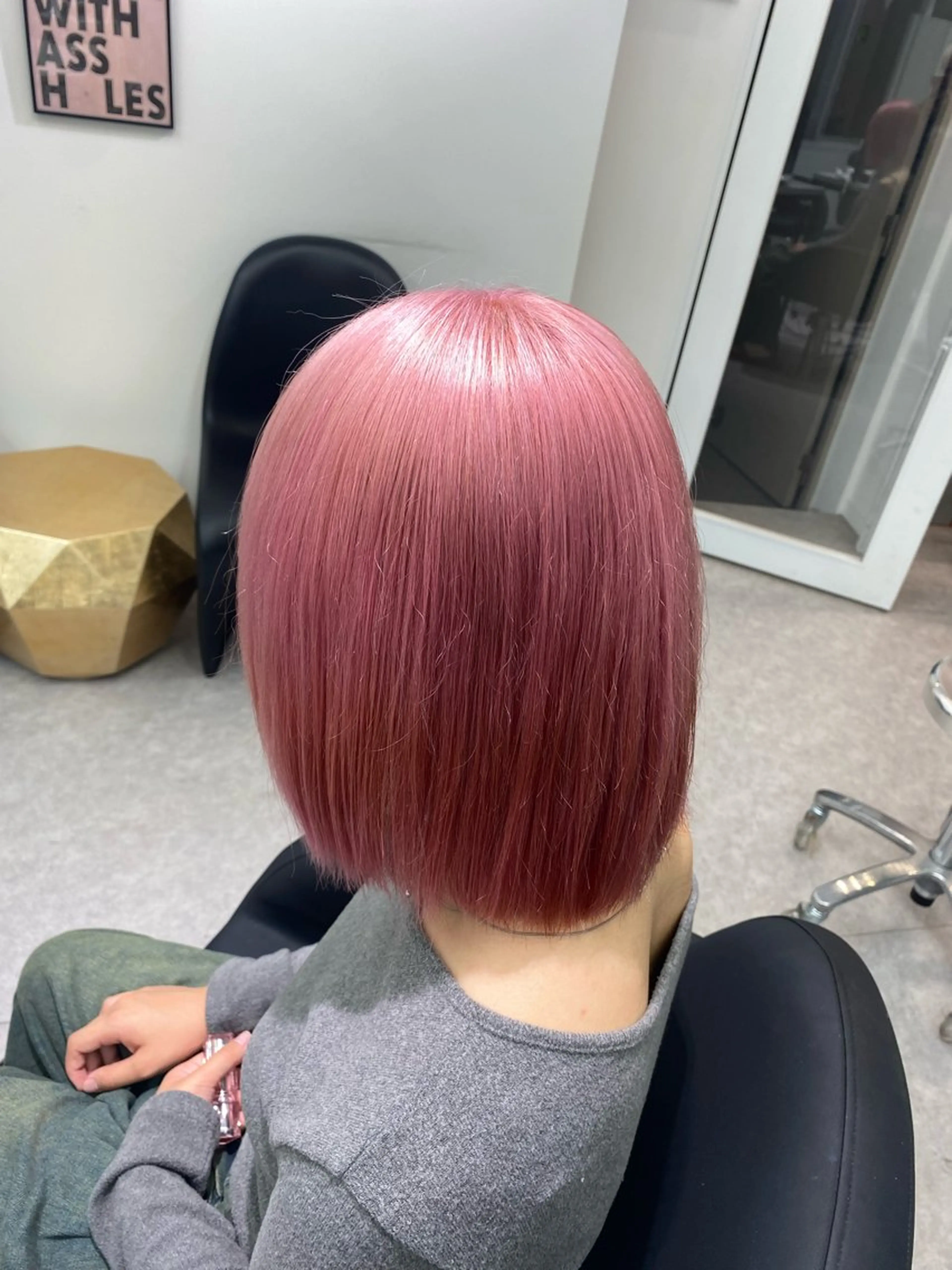 ミディアム カラー ベージュカラー ブロンド ダブルカラー ハイトーンカラー ピンクカラー ヘアカラー トリートメント PELEshibuya所属・カットモデル様無料 💎saaya💎のヘアスタイル