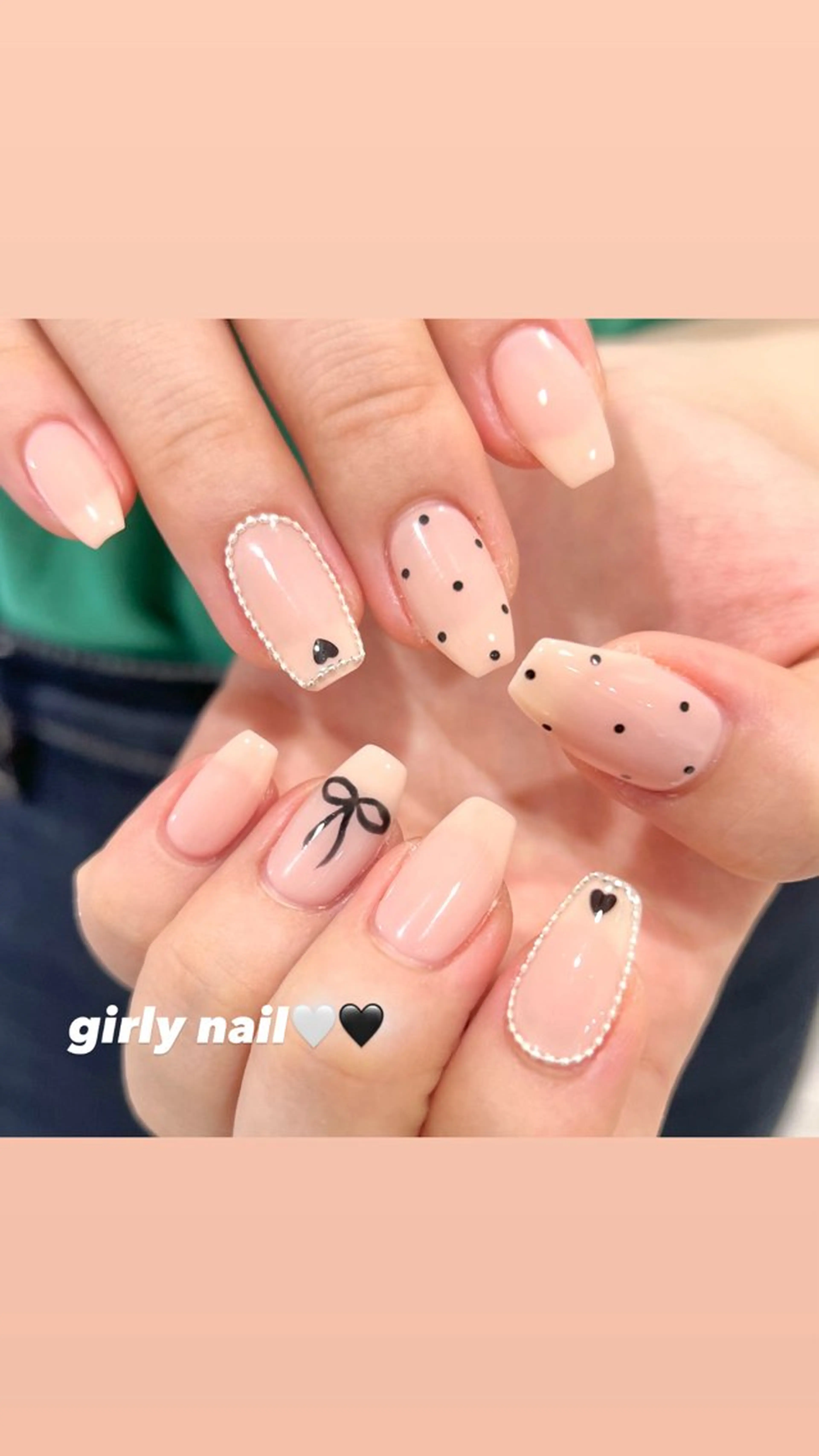 ネイル ガーリー ハンドネイル 🎀チーク/ちゅるん 🫧chisa🎀のネイルデザイン