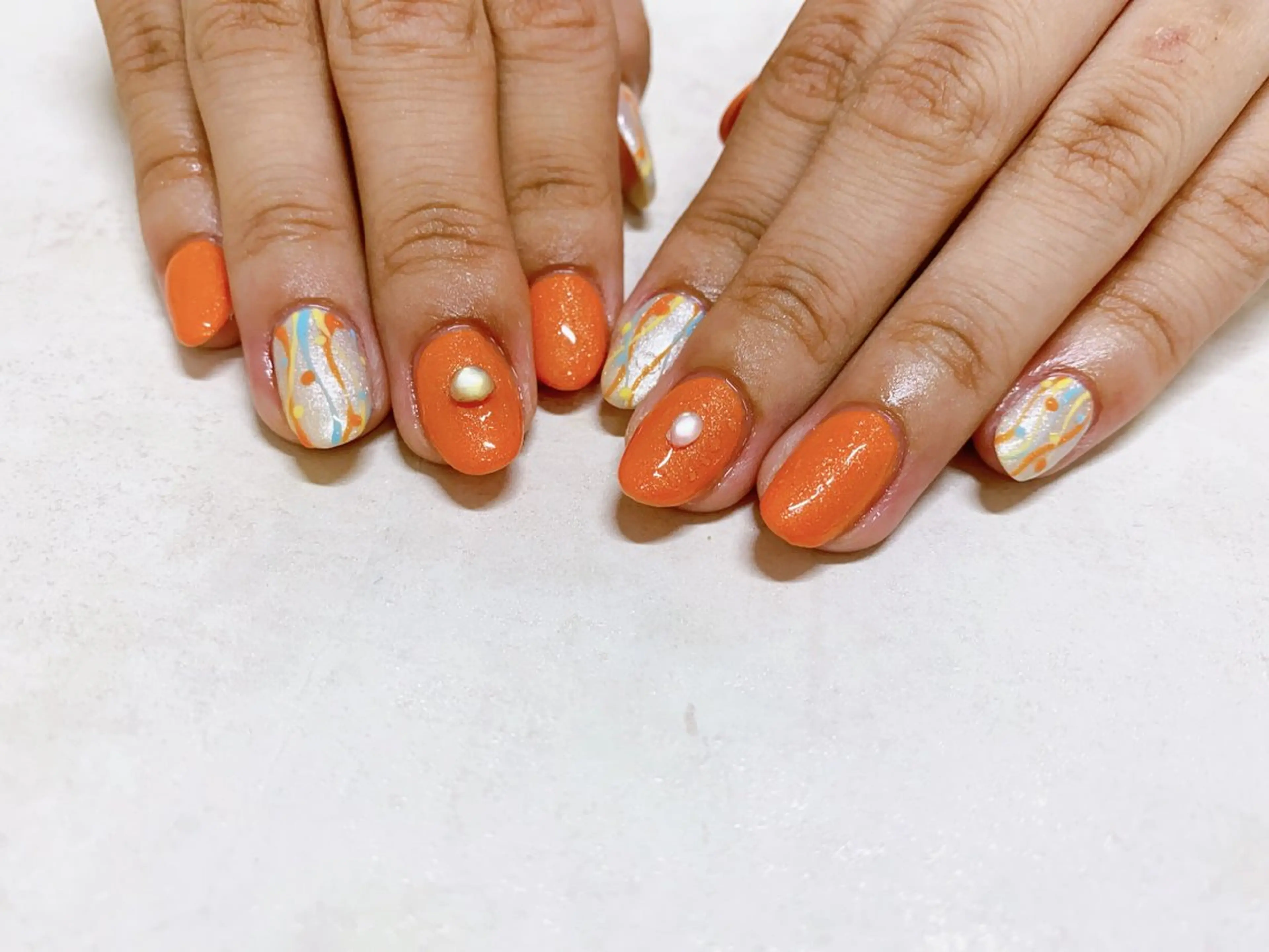 ネイル オーロラネイル フラワーネイル フットネイル フレンチネイル ジェルネイル Mogu nail 二子玉川のネイルデザイン