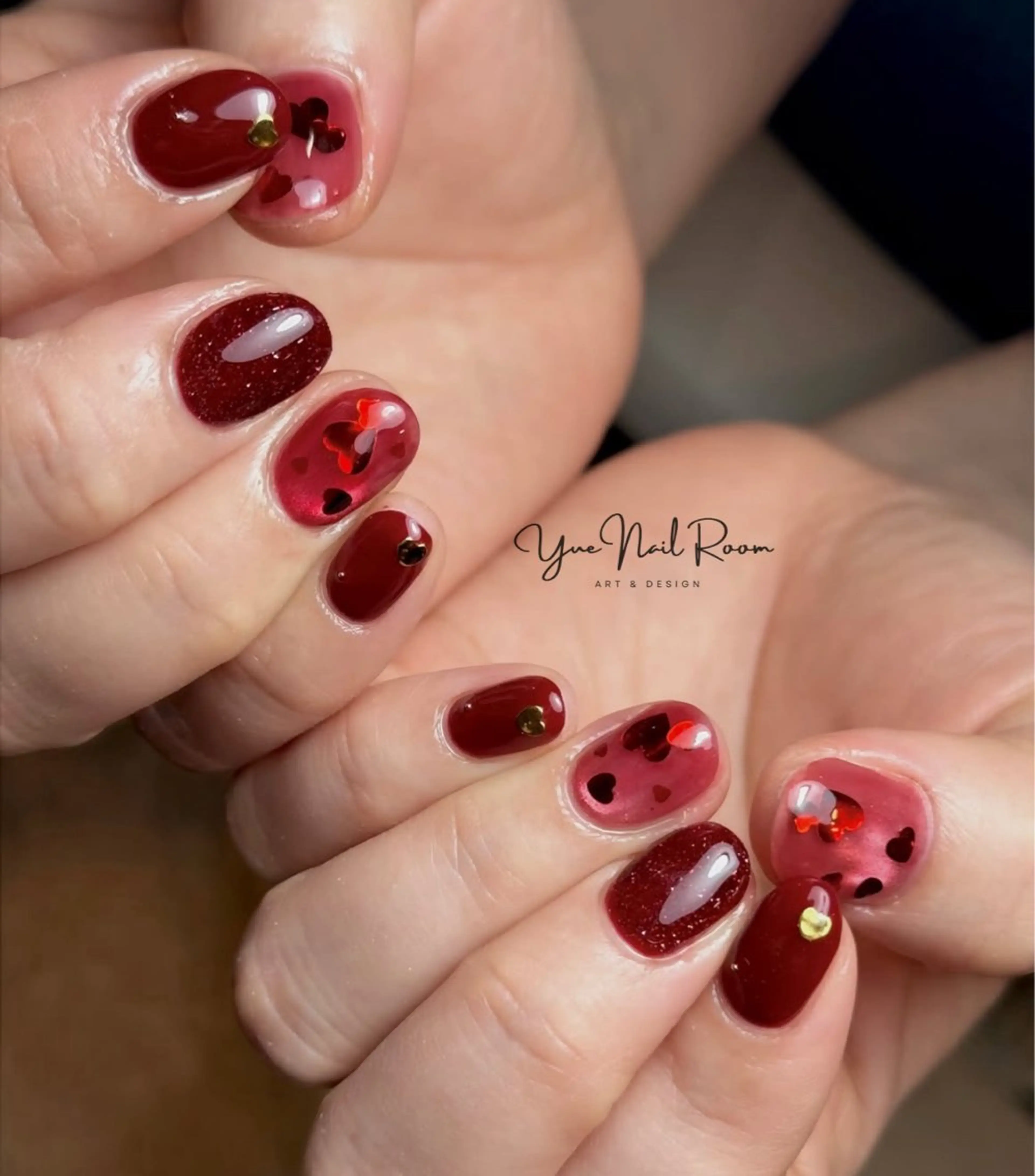 ネイル バレンタイン ハンドネイル YUE NAIL ROOM所属・YUE NAIL ROOMのネイルデザイン